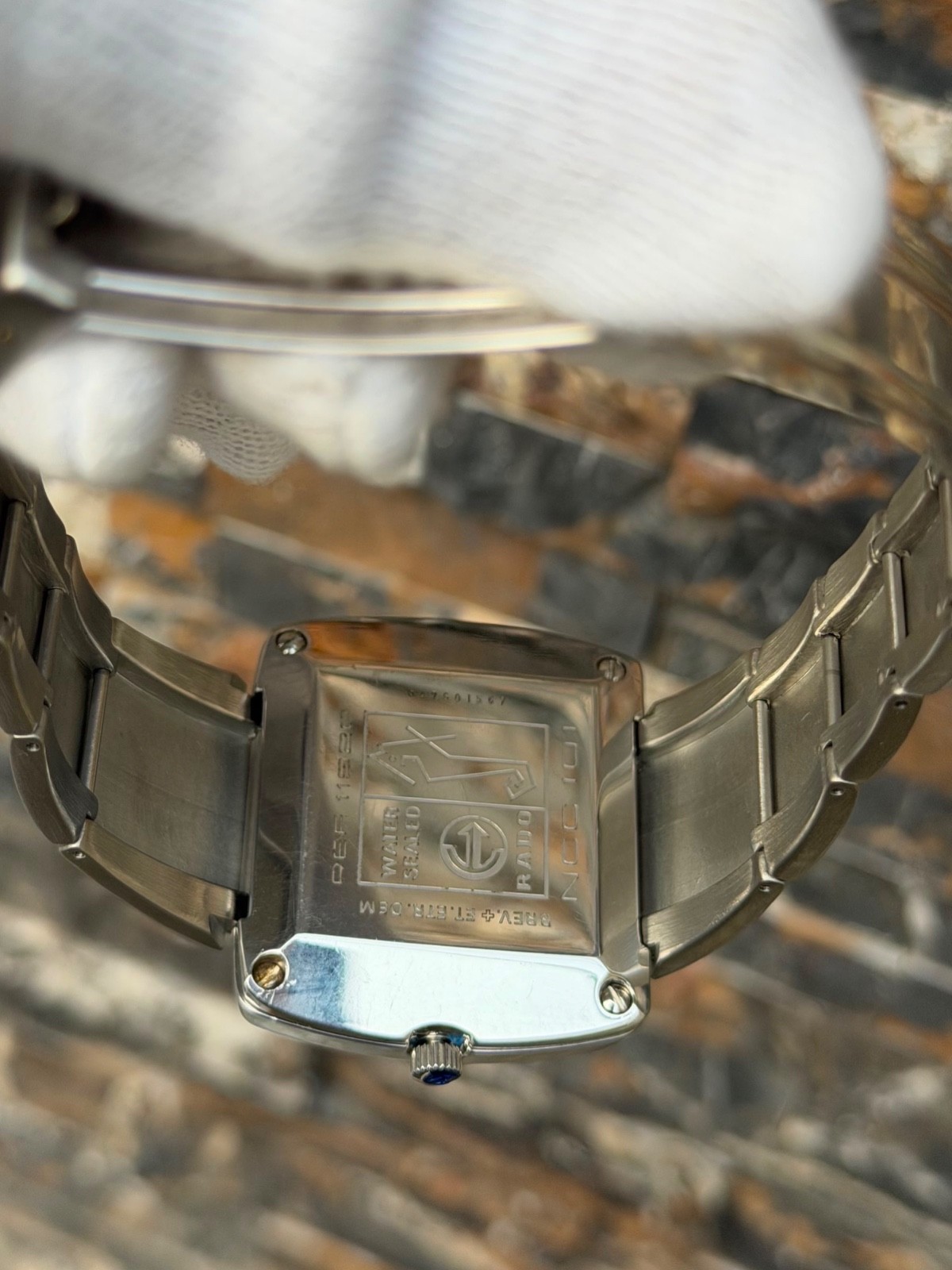 vintage Rado NCC 101 automatic watch featuring a silver TV-shaped case