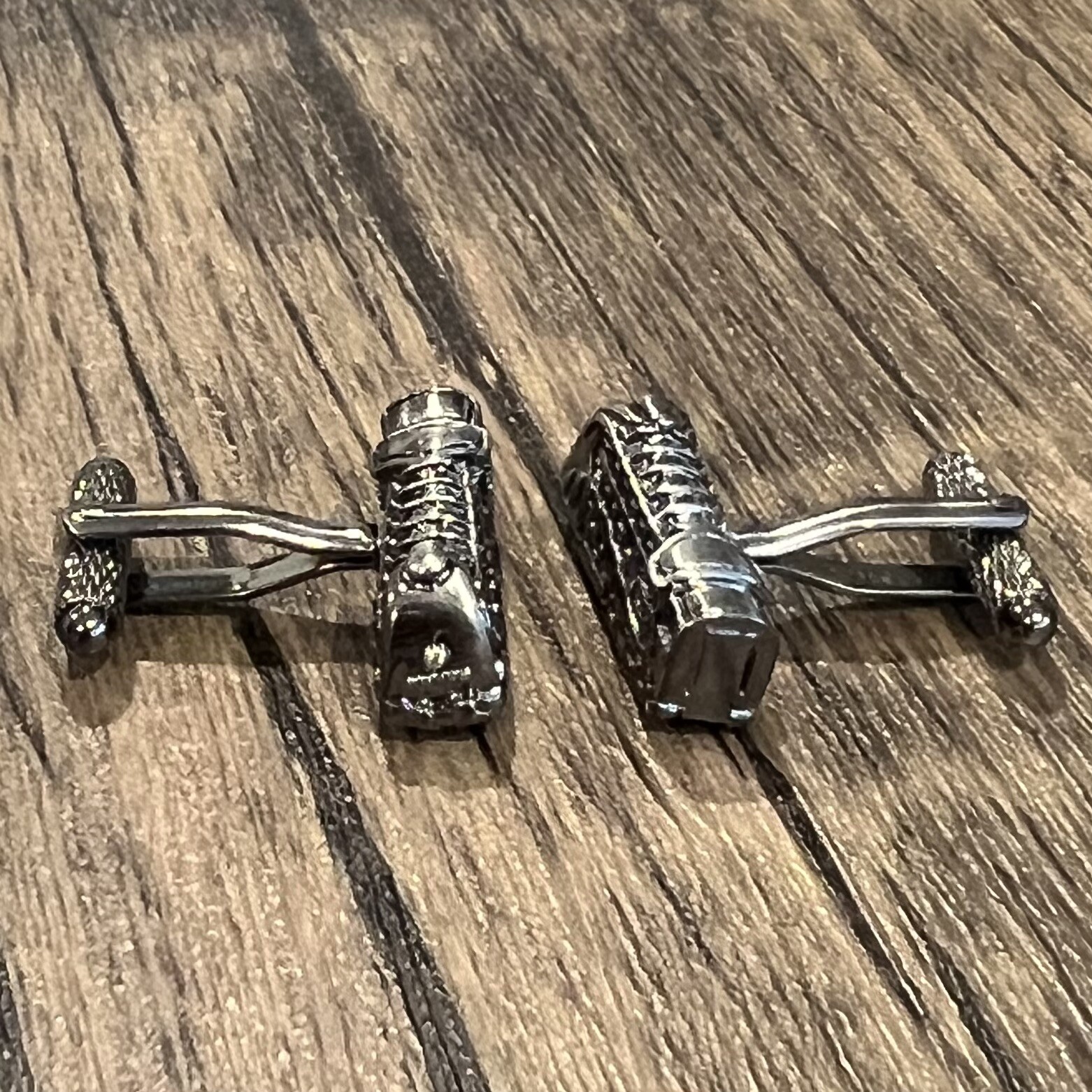 Vintage Style Train Engine Cufflinks In Box For Men Birthday Gift