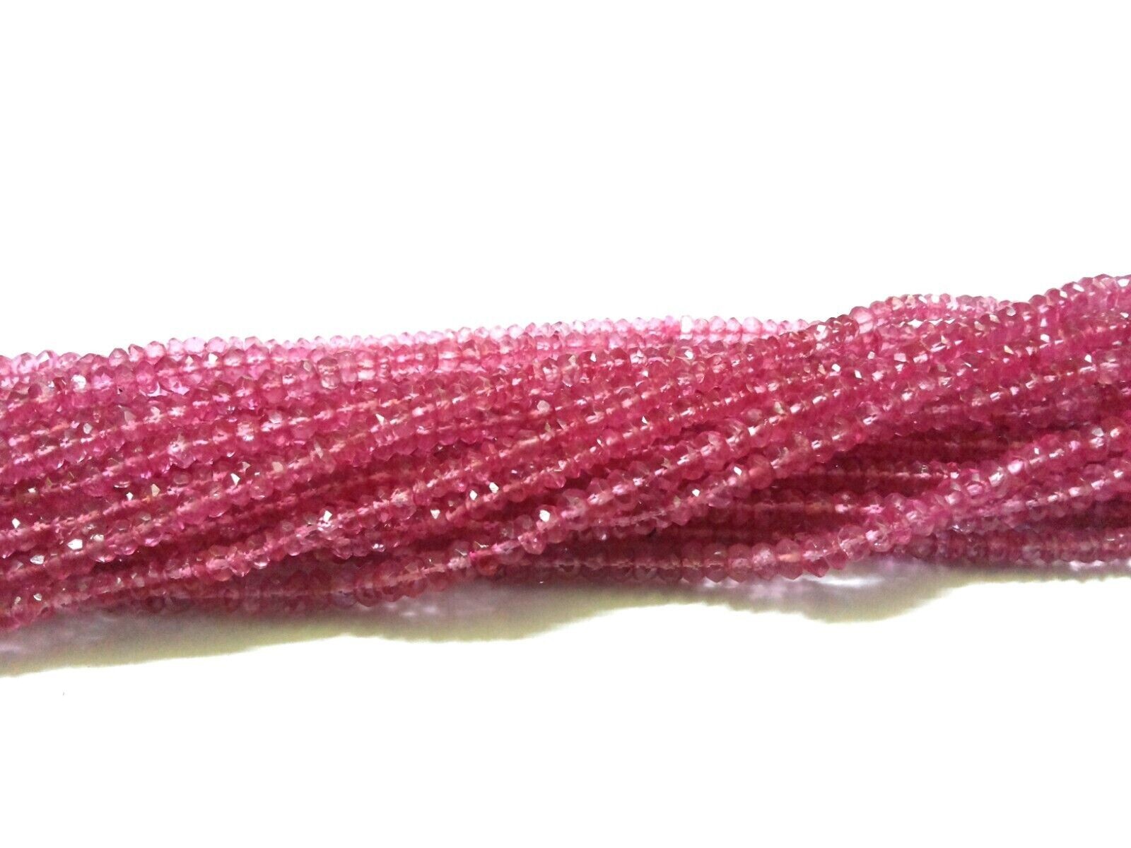 Pink Topaz Rondelle Faceted 4.5-5mm Topaz Loose Beads 13″inch 1 Strand AG