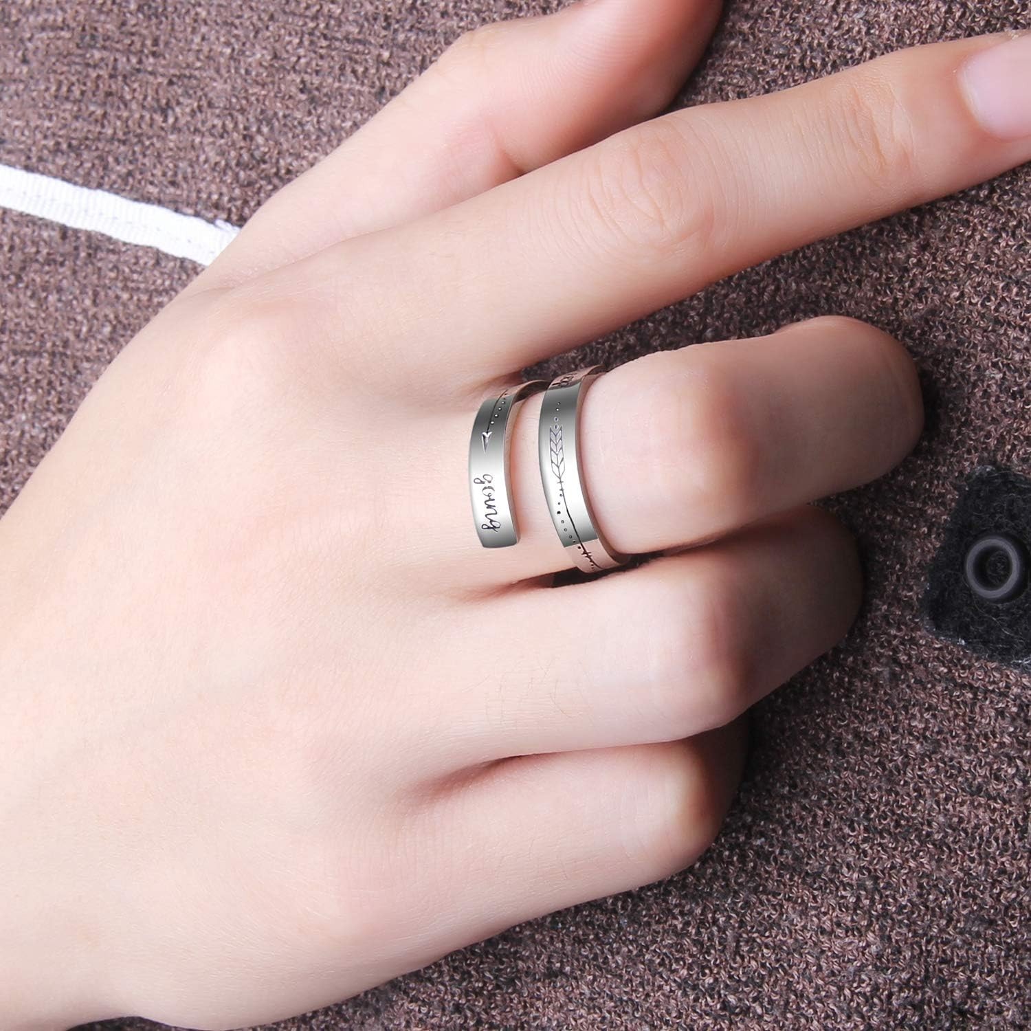 Inspirational Stainless Steel Ring | Adjustable ‘Keep Going’ Gift for All Ages