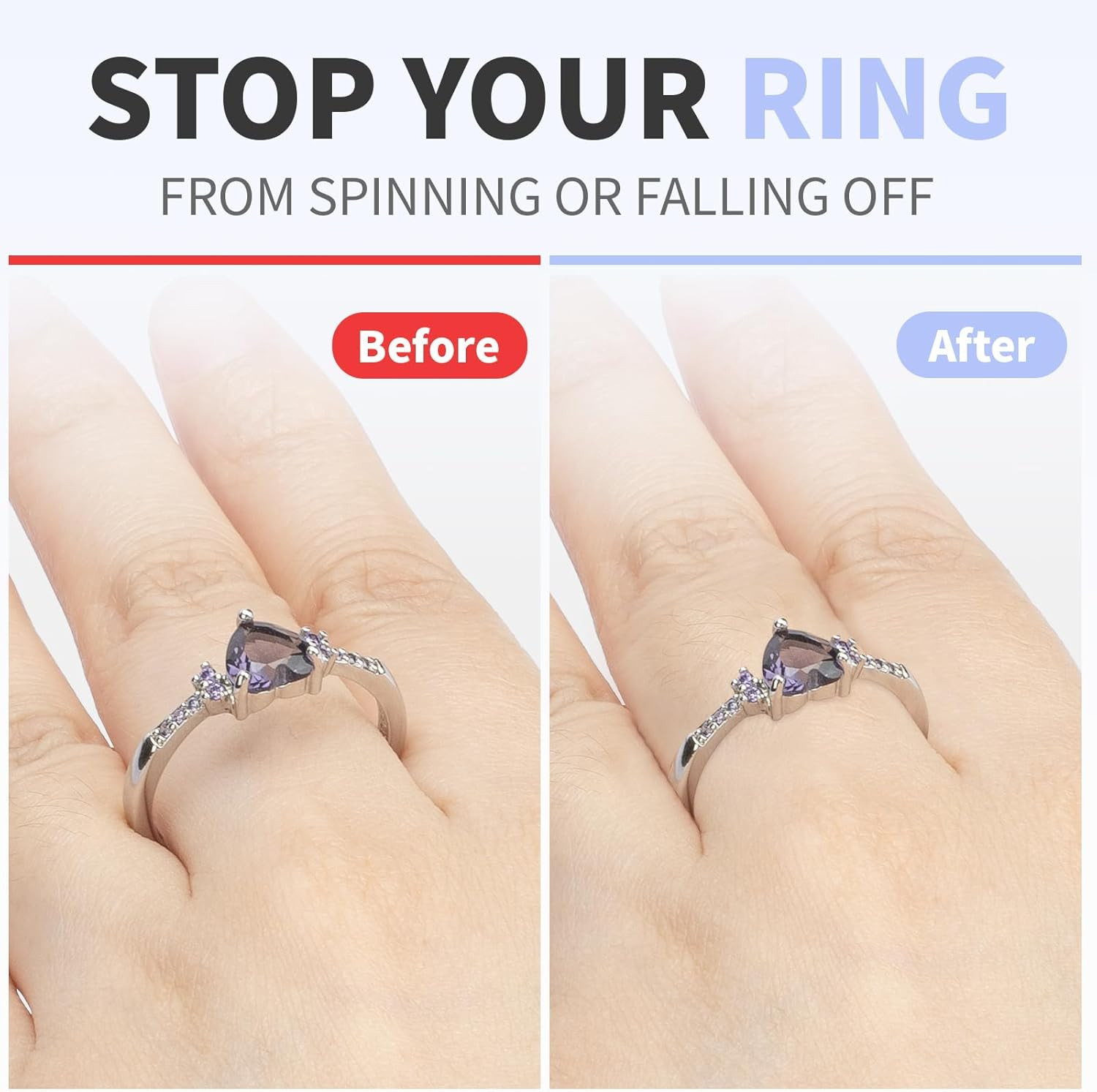 Ring Sizers for Loose Rings – 12 Pack Invisible Guards Adjuster for Men