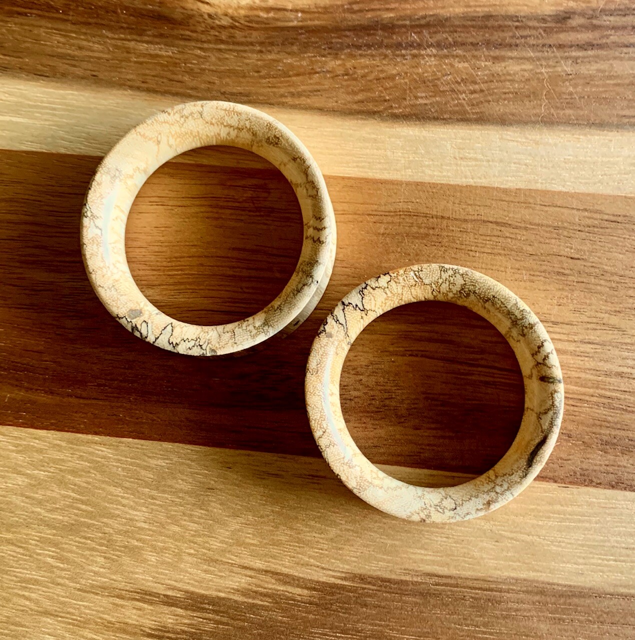 PAIR Tamarind Wood Tunnels Plugs Organic Gauges Earlets Body Jewelry