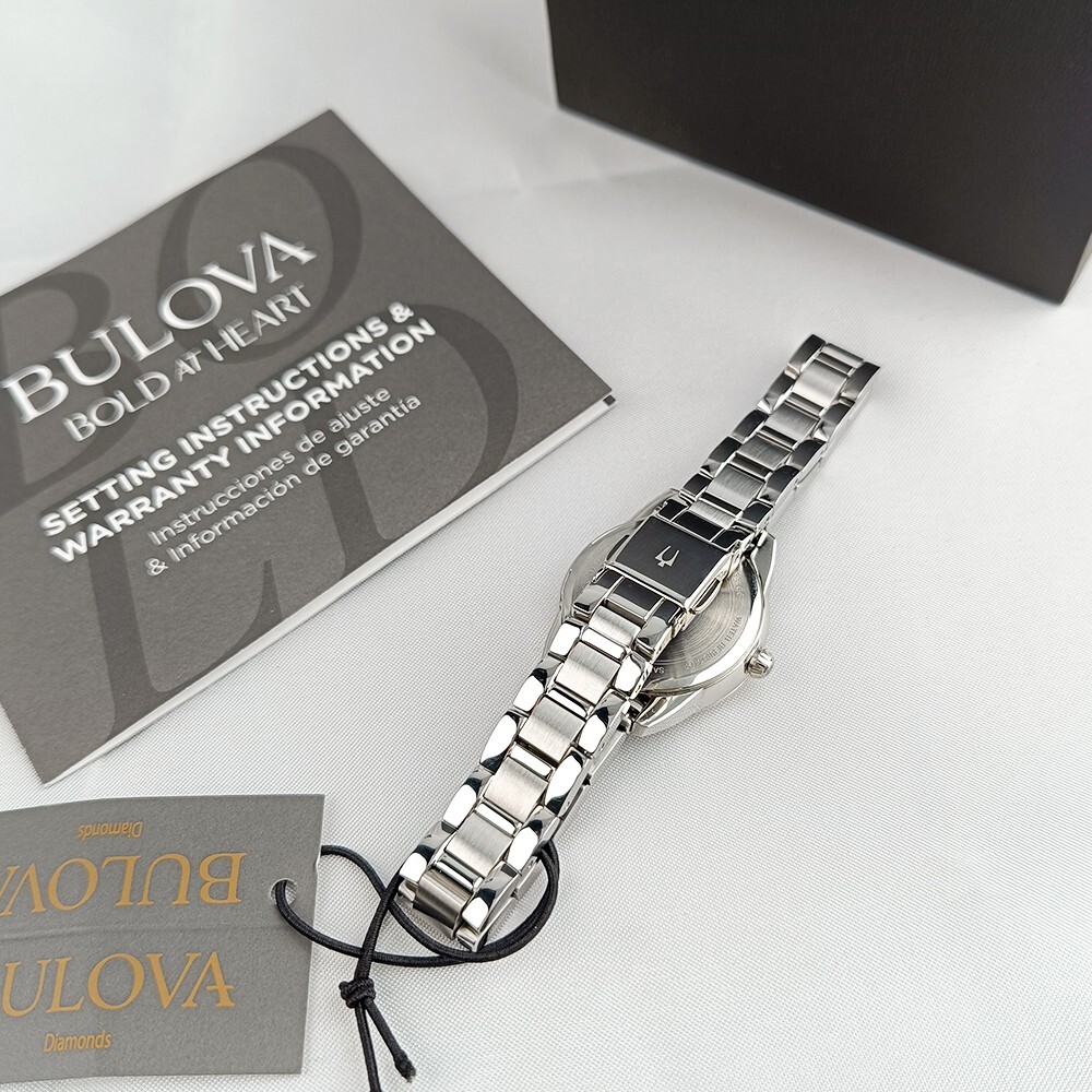 New Bulova Sutton 96P219 Diamond White Dial Quartz Stainless Steel Women’s Watch