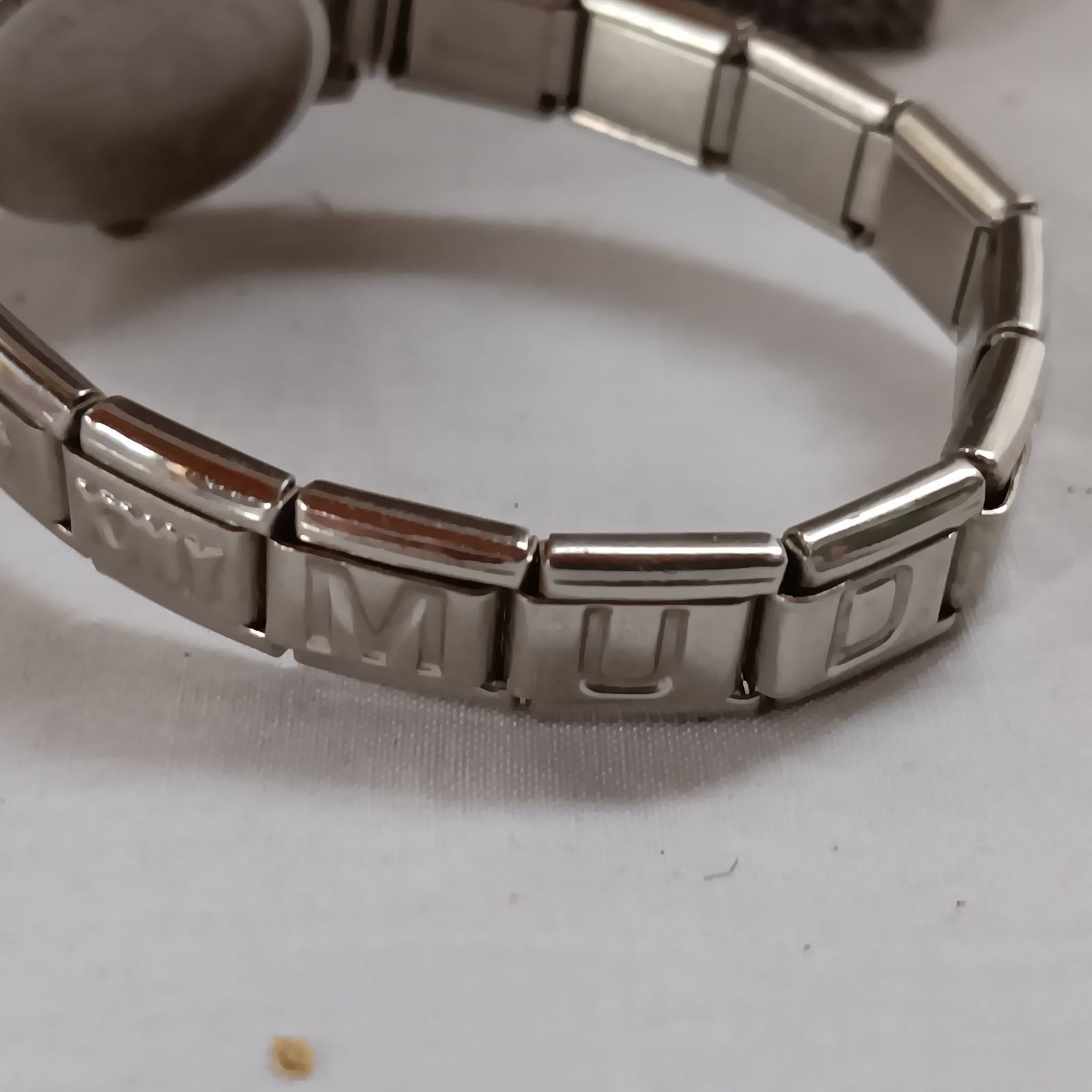 Ladies Vintage MUDD Watch. New Battery band Links diff. symbols Small Band