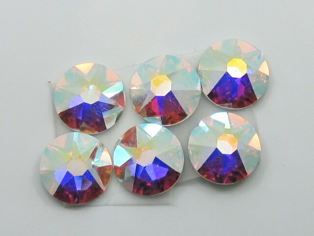 34ss CRYSTAL AB (viva) PRECIOSA FLATBACK Rhinestones 36pcs.