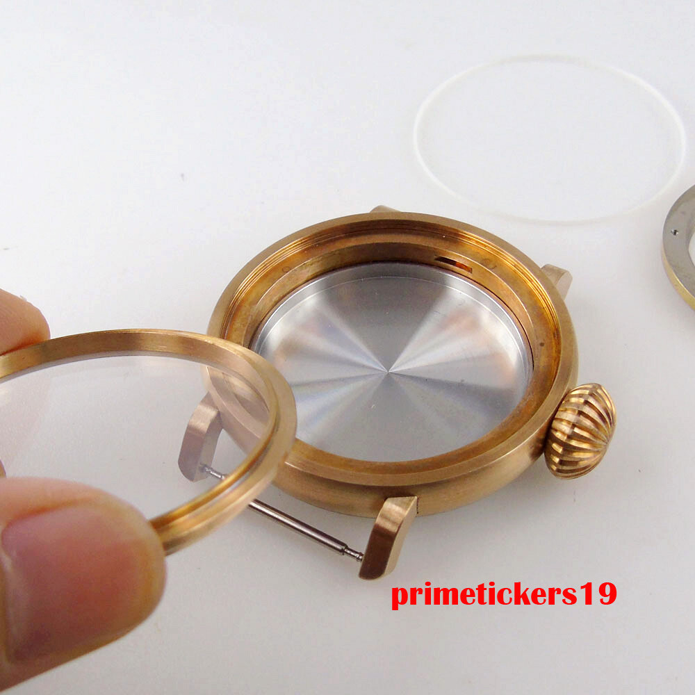 46mm Big Cusn8 Real Bronze Watch Case Sapphire Fit NH35 NH36 ETA2824 PT5000 Movt
