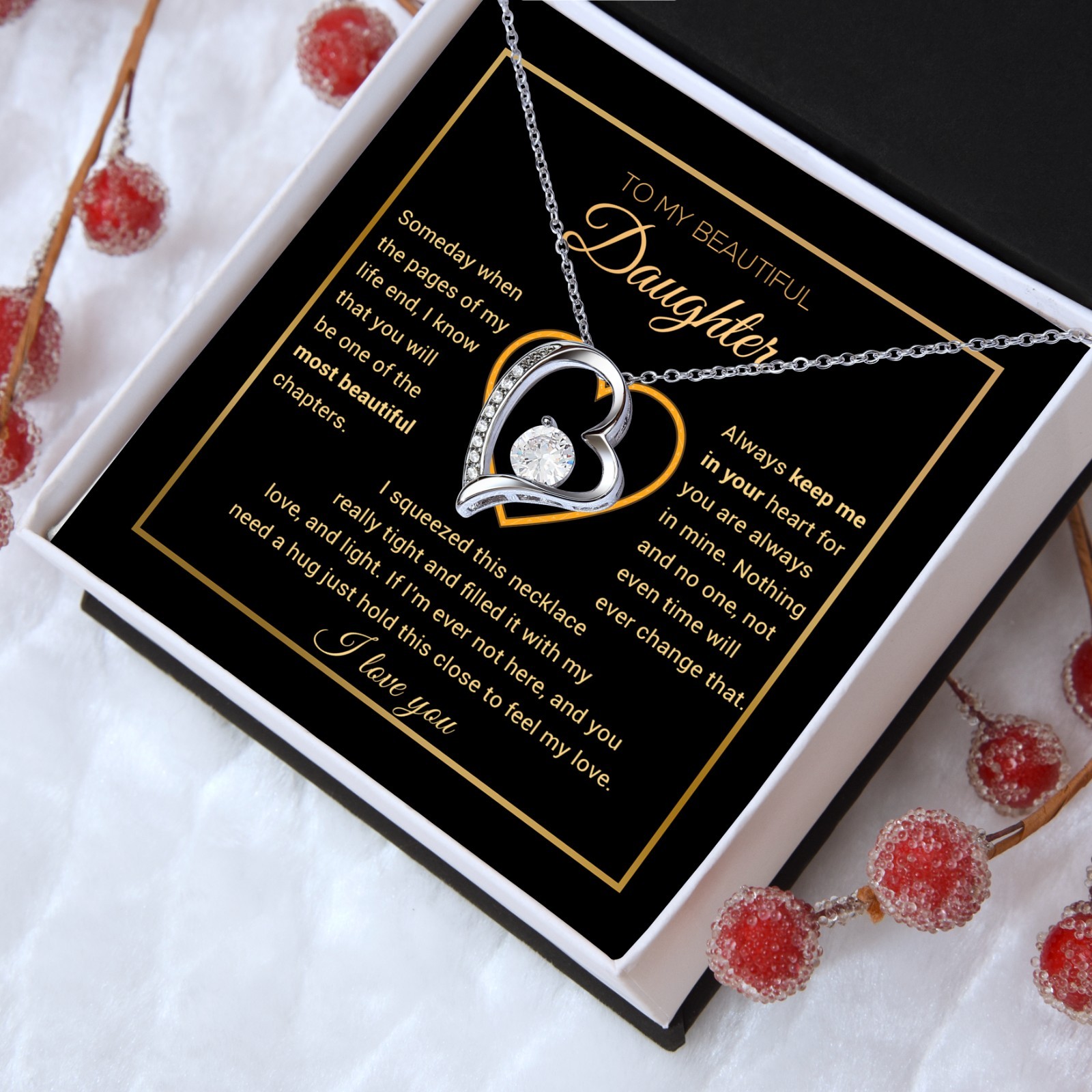 To My Daughter Necklace, Gift For Daughter From Dad, Daughter Father Necklace