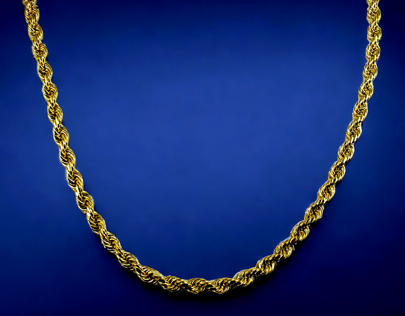 10K Yellow Gold Rope Necklace Chain Diamond Cut Real Gold 2mm-12mm 16″-30″