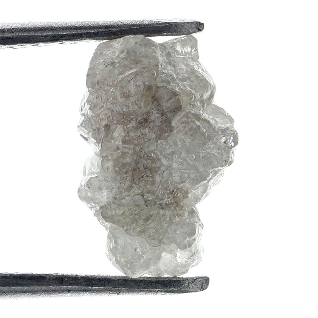 RAW Silver Color 1.60 Ct Natural Rough Loose Cubiq Shape Diamond