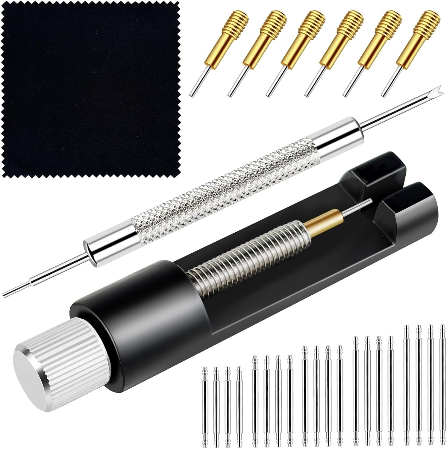 Compact Watch Repair Kit: Scratch-Resistant Tools with Extra Pins & Storage Box