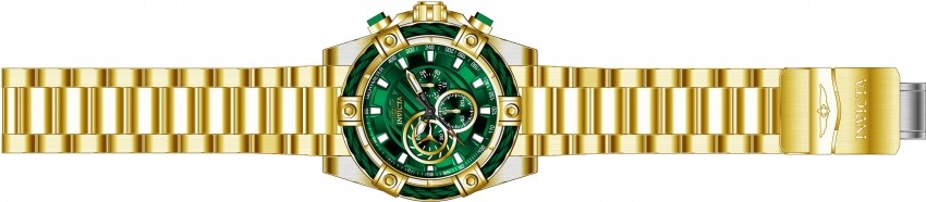 Invicta Bolt Men 52mm Stainless Steel Gold Green Dial VD54 Quartz Watch 25517