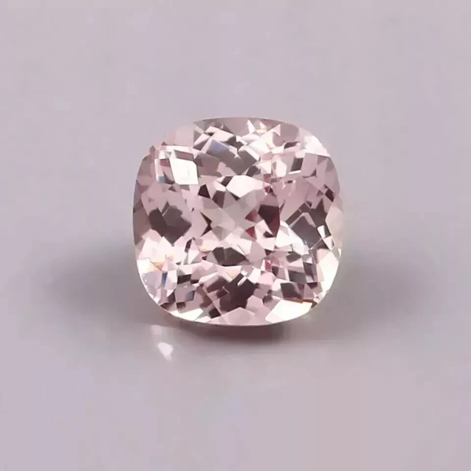 Pink Morganite Natural Cushion Cut 10-12 Ct Madagascar Gemstone Loose Certified
