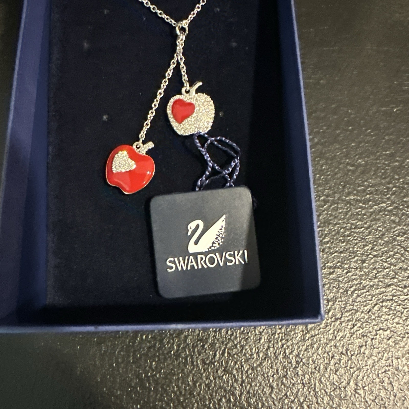 Swarovski Red Double Apple Pendant Crystal RARE