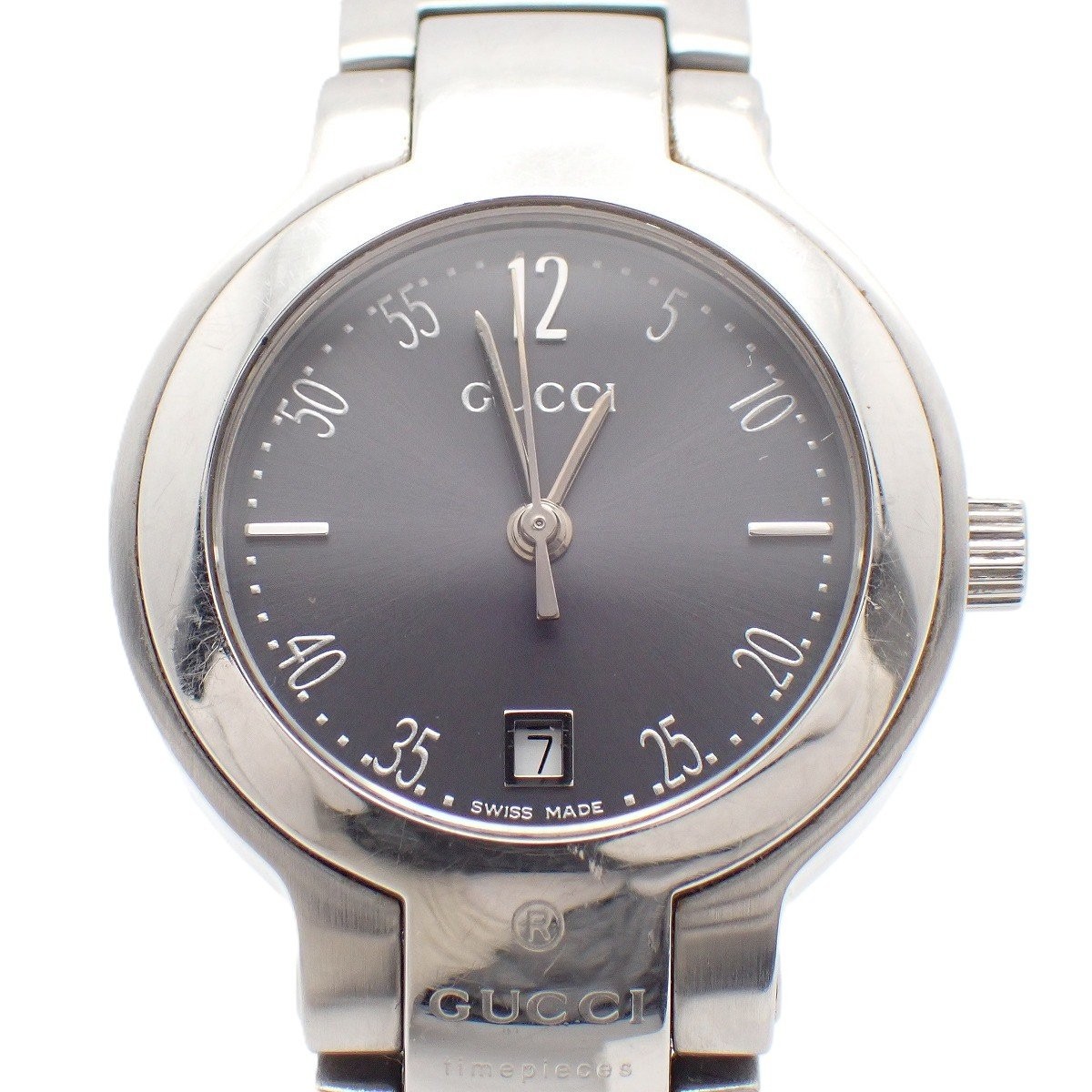 Used Gucci 8900L Quartz Ladies Watch Gray Dial SS Band