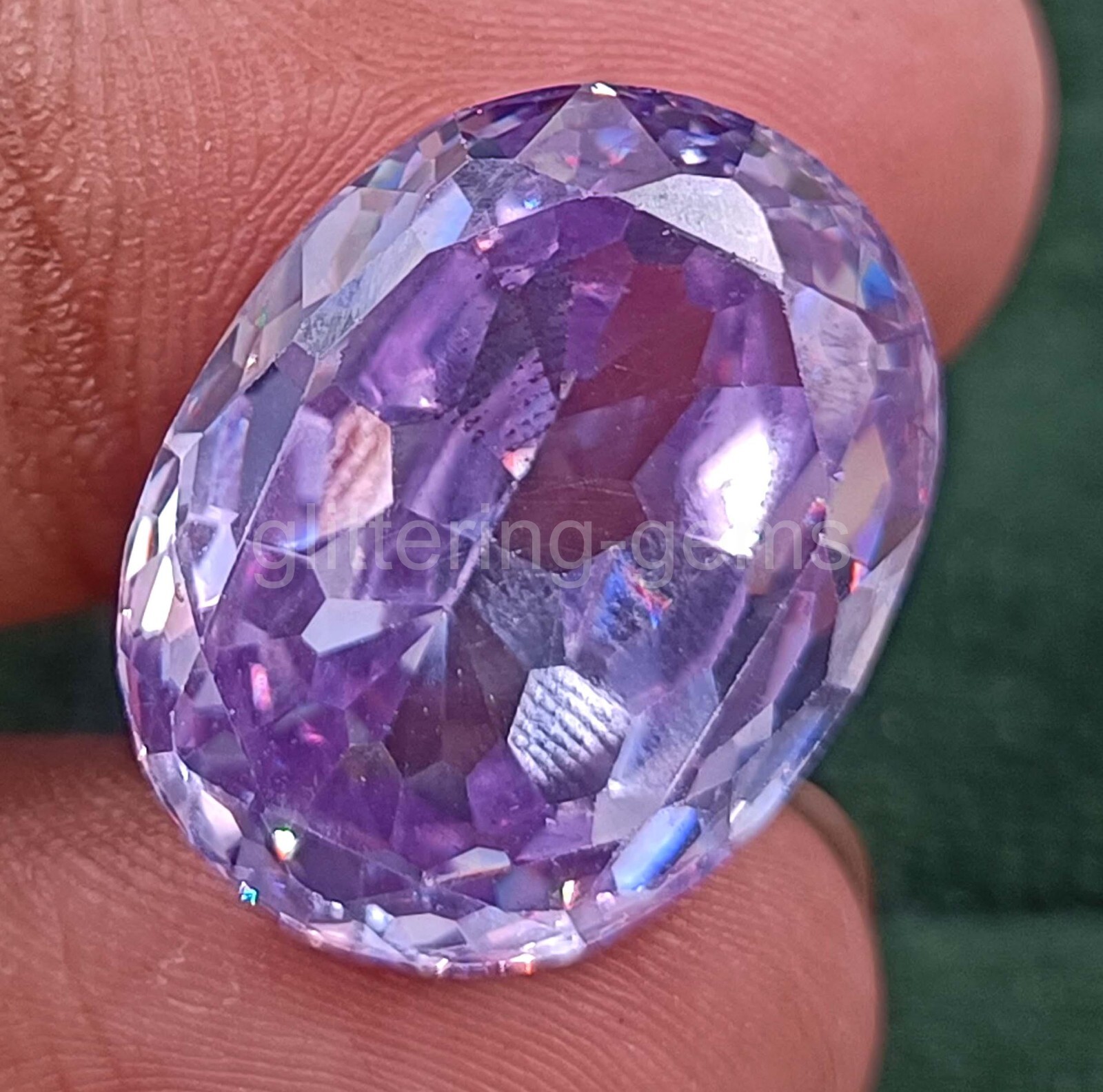 Natural 40.55 CT Oval Cut Purple Amethyst IGL Certified Loose Gemstone 5MSU