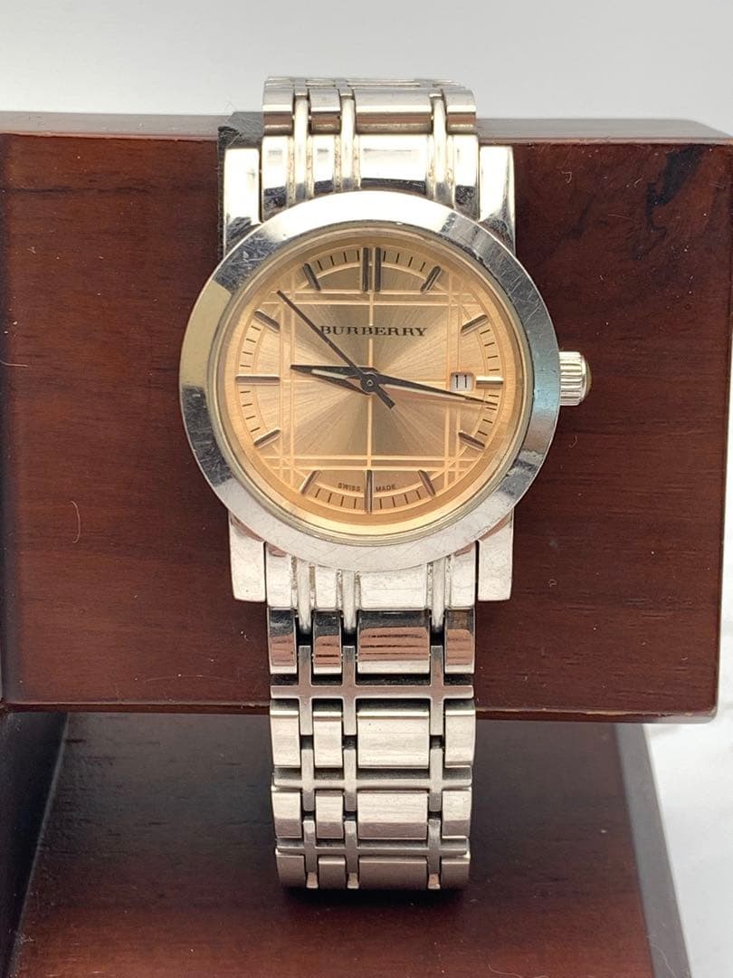 Working BURBERRY Women’s Men’s Watch Silver with Box