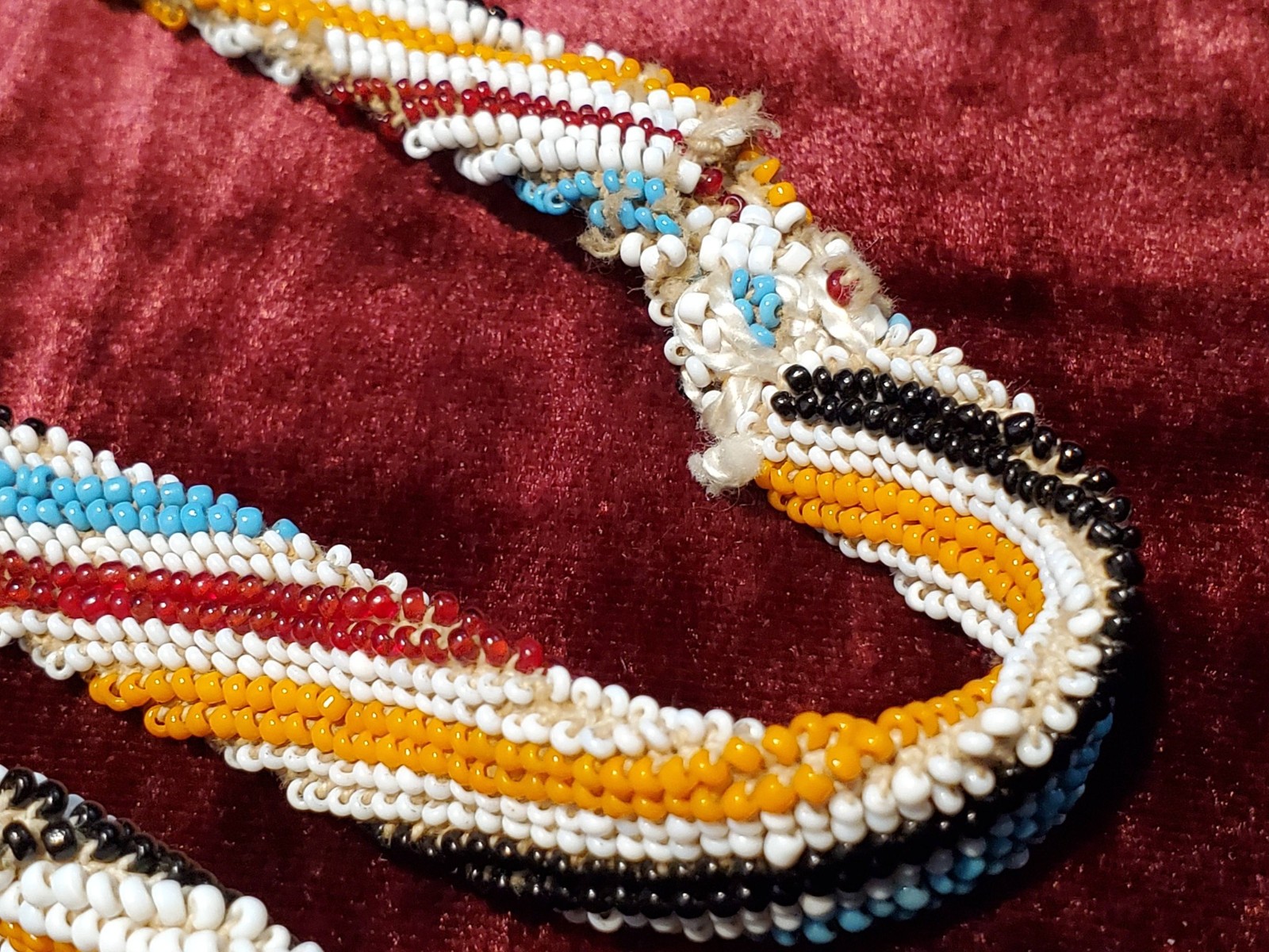 Colorful Vintage Bulgarian Traditional Beaded Necklace