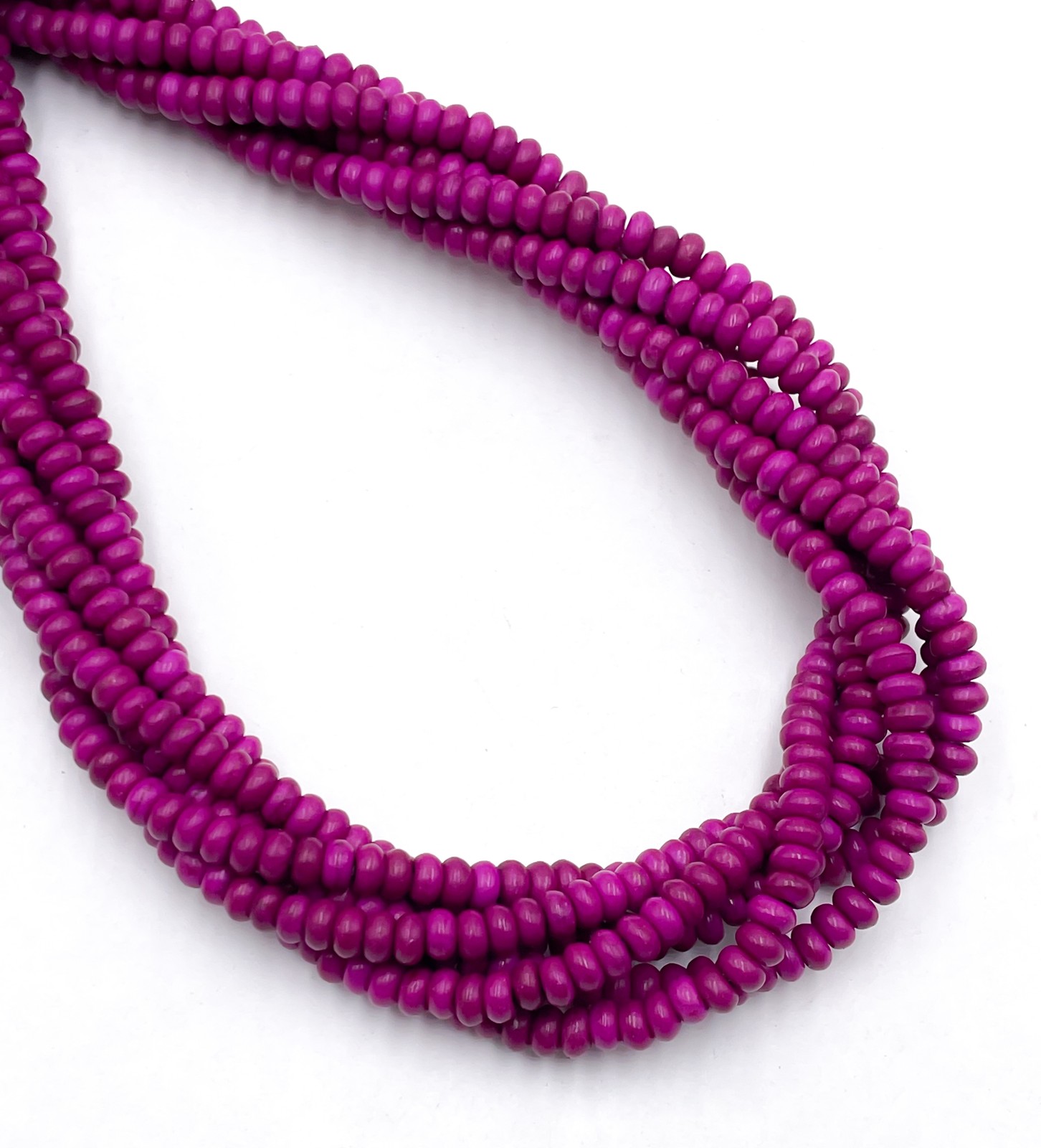 Dyed Howlite Turquoise Rondelle Shape Beads Size 2.5x5mm 15.5″ Strand