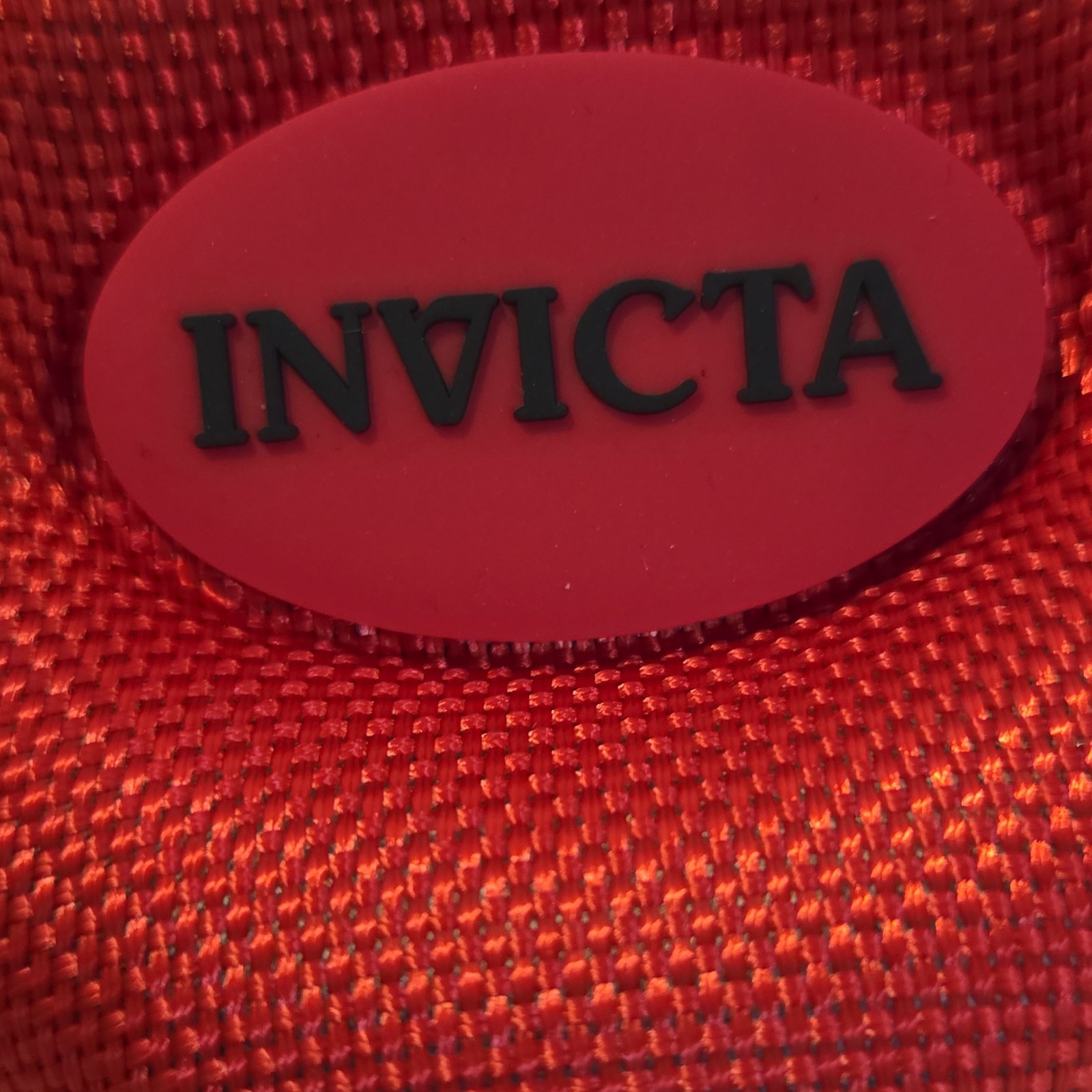 Invicta Red Black Fabric Travel Pouch for 1-3 Watches