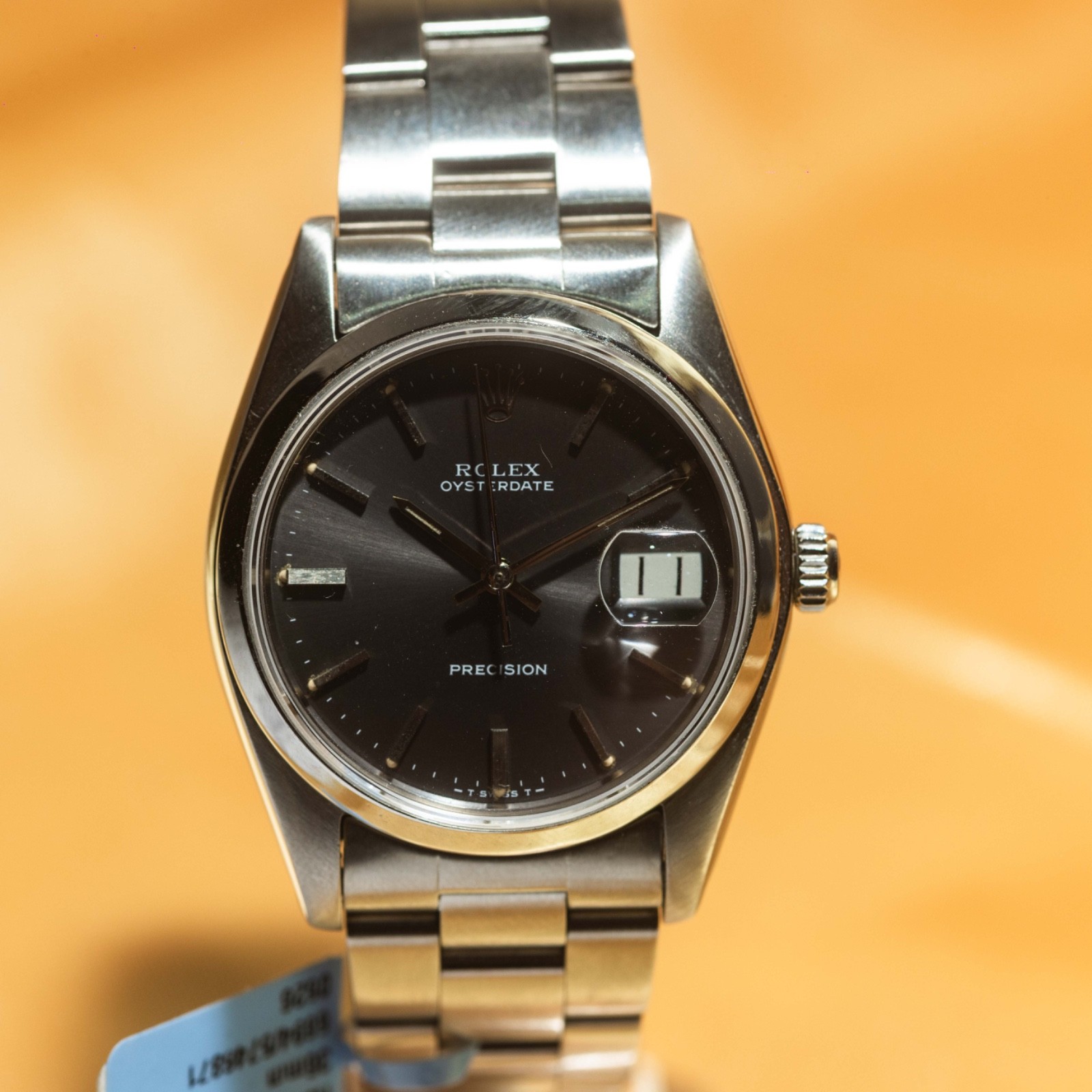 Rolex 34mm OysterDate Precision Vintage Watch – Grey Dial – 6694