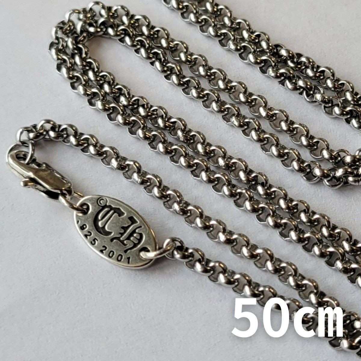 Stamped 925 silver chain necklace 50cm