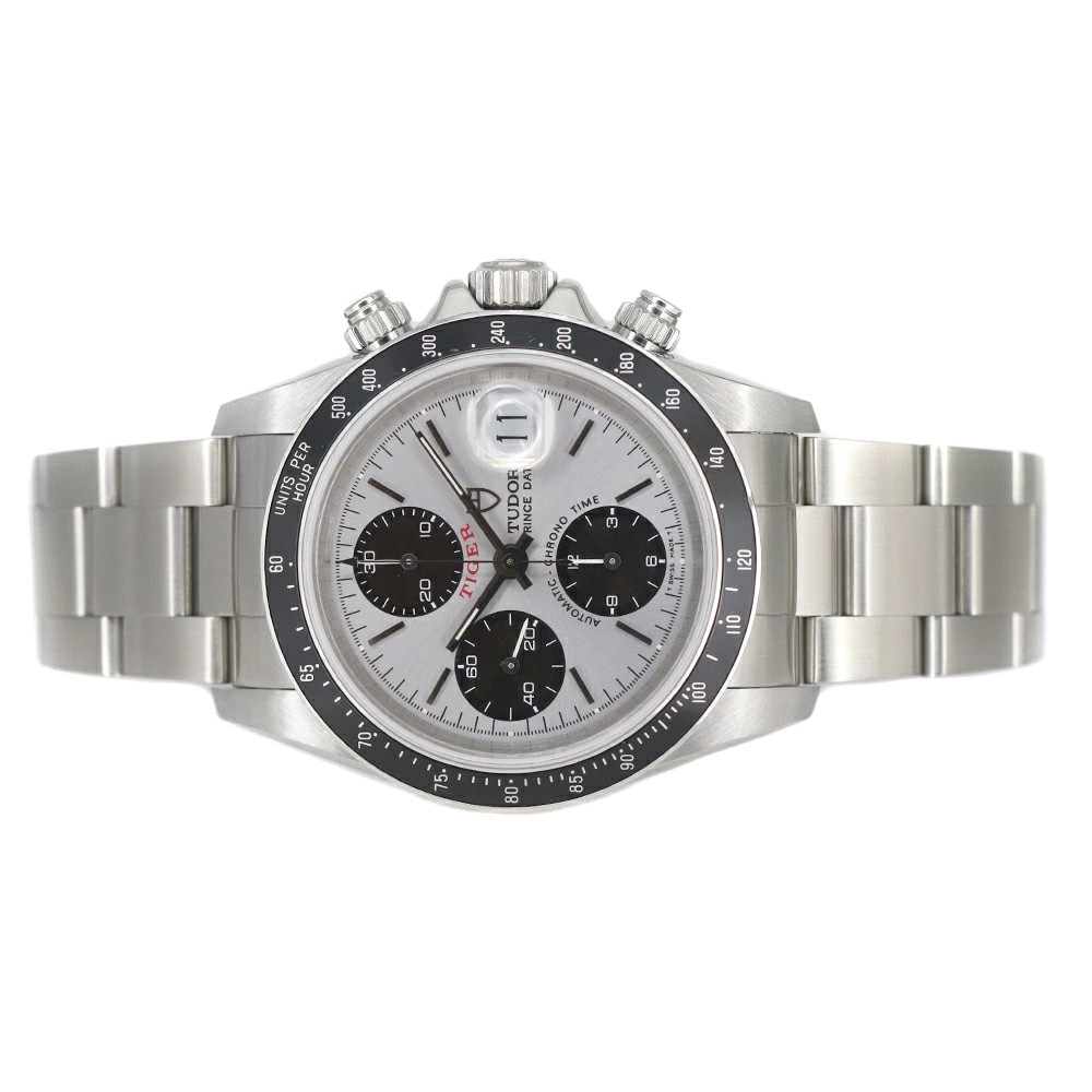TUDOR Chronotime Tiger 79260 Silver Case Size 40.0mm Men’s Used Watch #5124