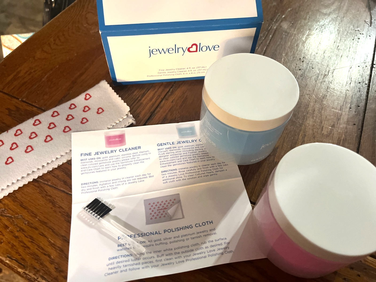 JTV Jewelry Care System Cleaning Kit Liquid Fine & Gentle Cleaner Polish Cloth