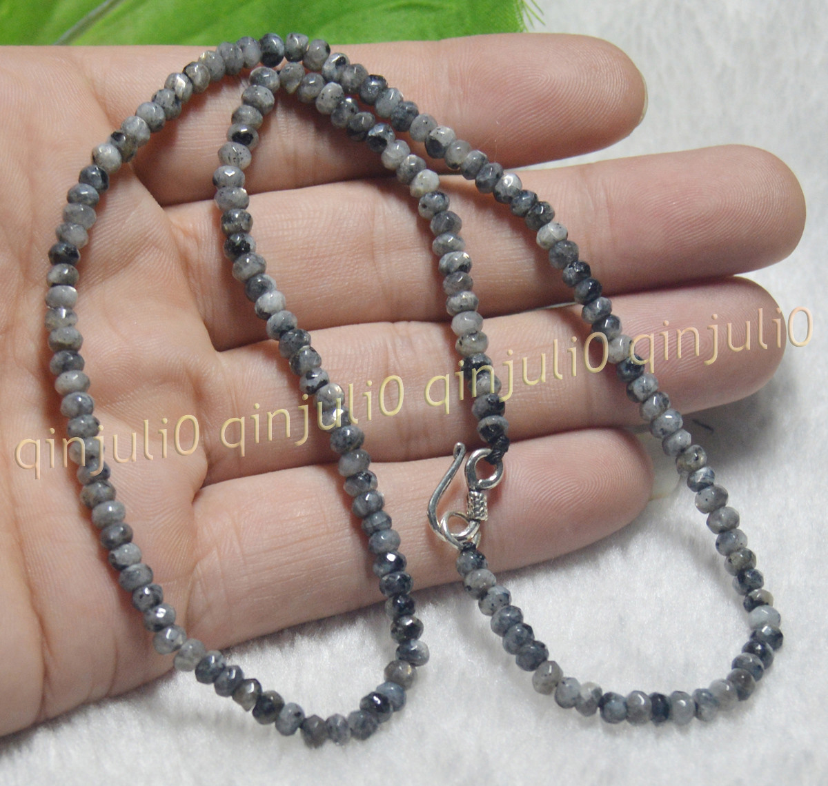 Multicolor 2x4mm Faceted Assorted Gemstones Jade Rondelle Beads Necklace 16-36”