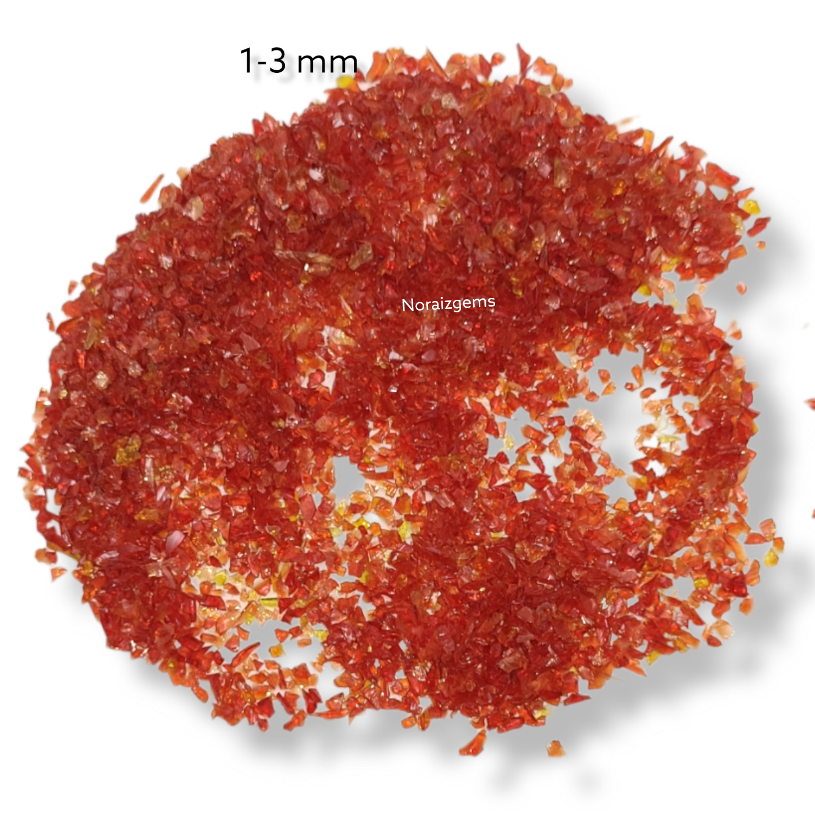 Crushed Orange Hydro Quartz Gemstone Coarse For Woodworking, Ring Inlay, Resin
