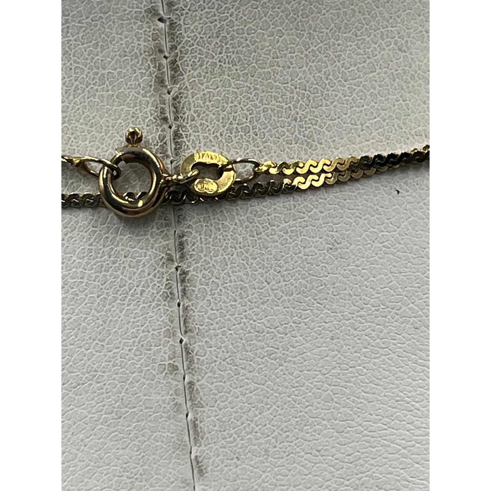 Aurea 585 Unoaerre 14k Italy Singapore Long 35″ Chain Link High Shine Necklace