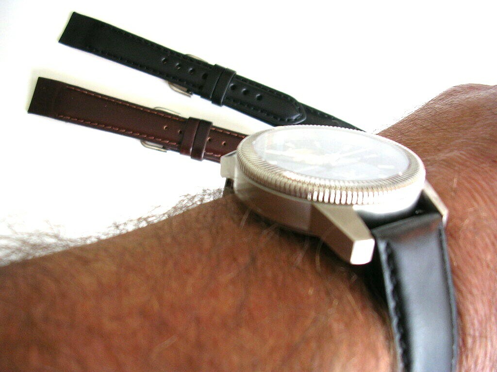 Open End Oily Leather Vintage Wire Lugs watch band strap IW SUISSE 8 10 16 18 20