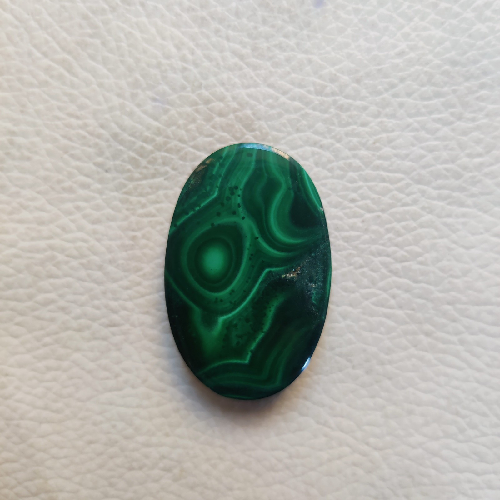 Natural Green Malachite Loose Gemstone Cabochon,Oval-58 CT,35 X 23 X 7 MM