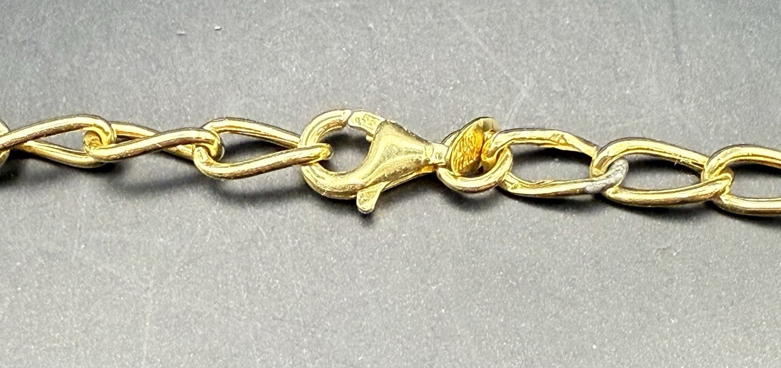 14k Solid Yellow Gold Italian Multi Link Statement Chain Necklace 18.5in, 5.1g