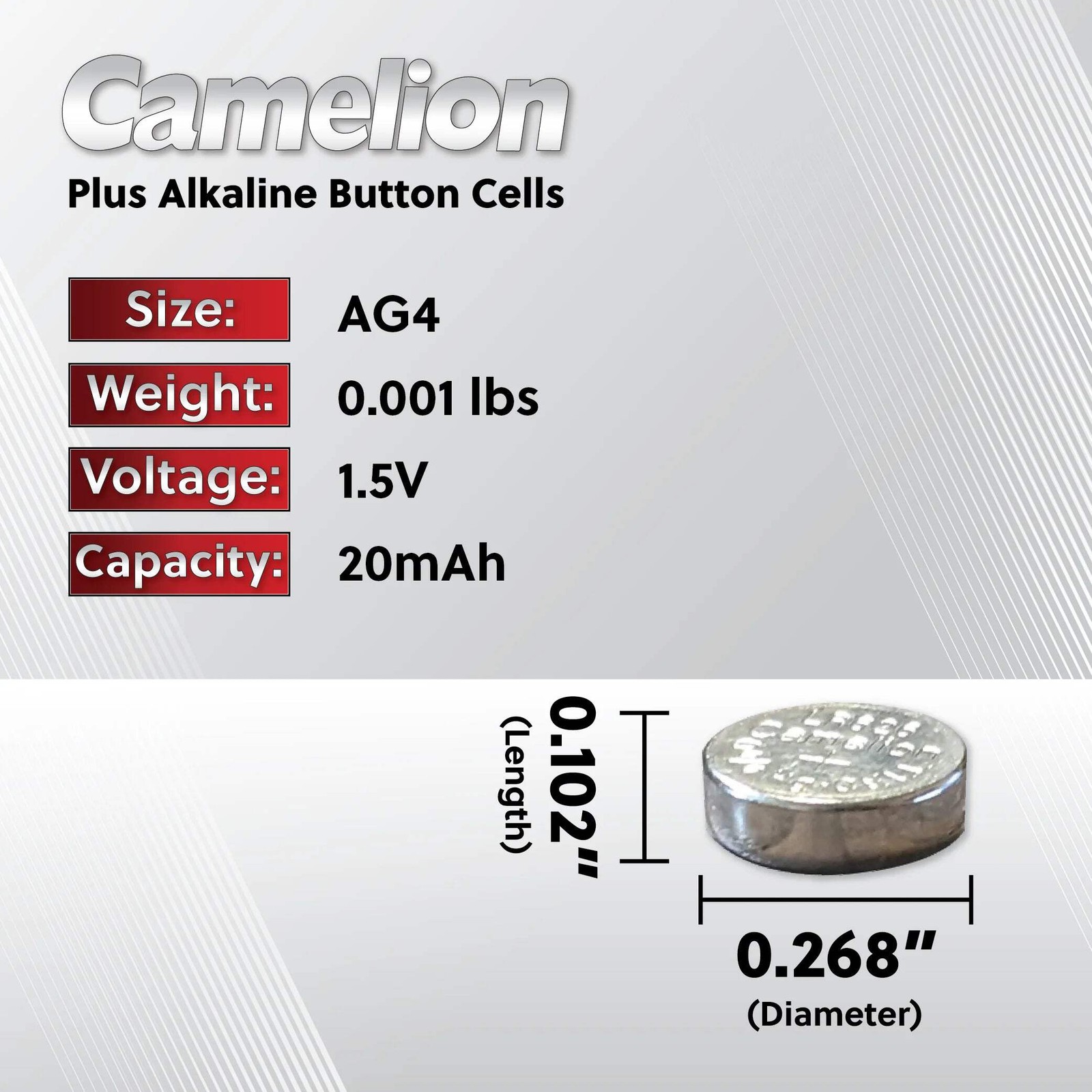 10x CAMELION LR626 AG4 377 Alkaline Coin Cell Button Uhrenbatterien 1.5V