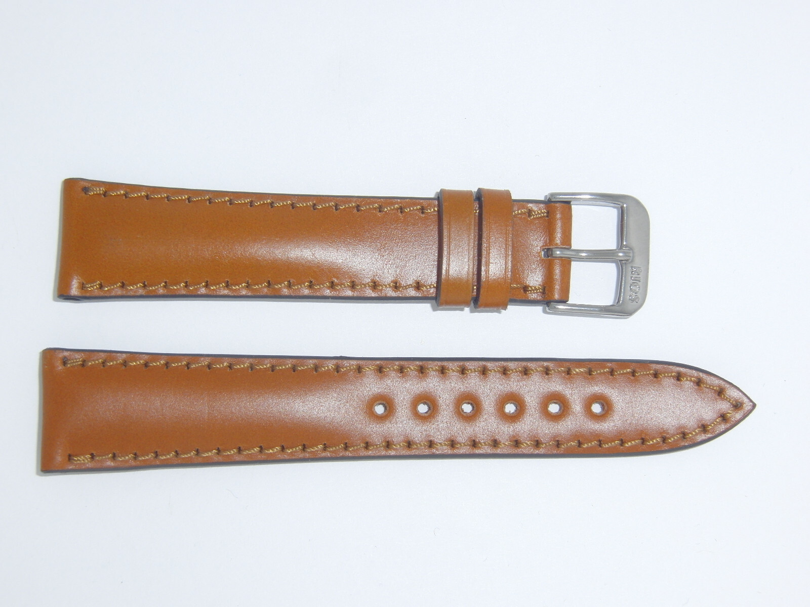 RIOS1931 Shell Cordovan Leather Watch Band Strap 19 mm Honey, Tan “Chicago”
