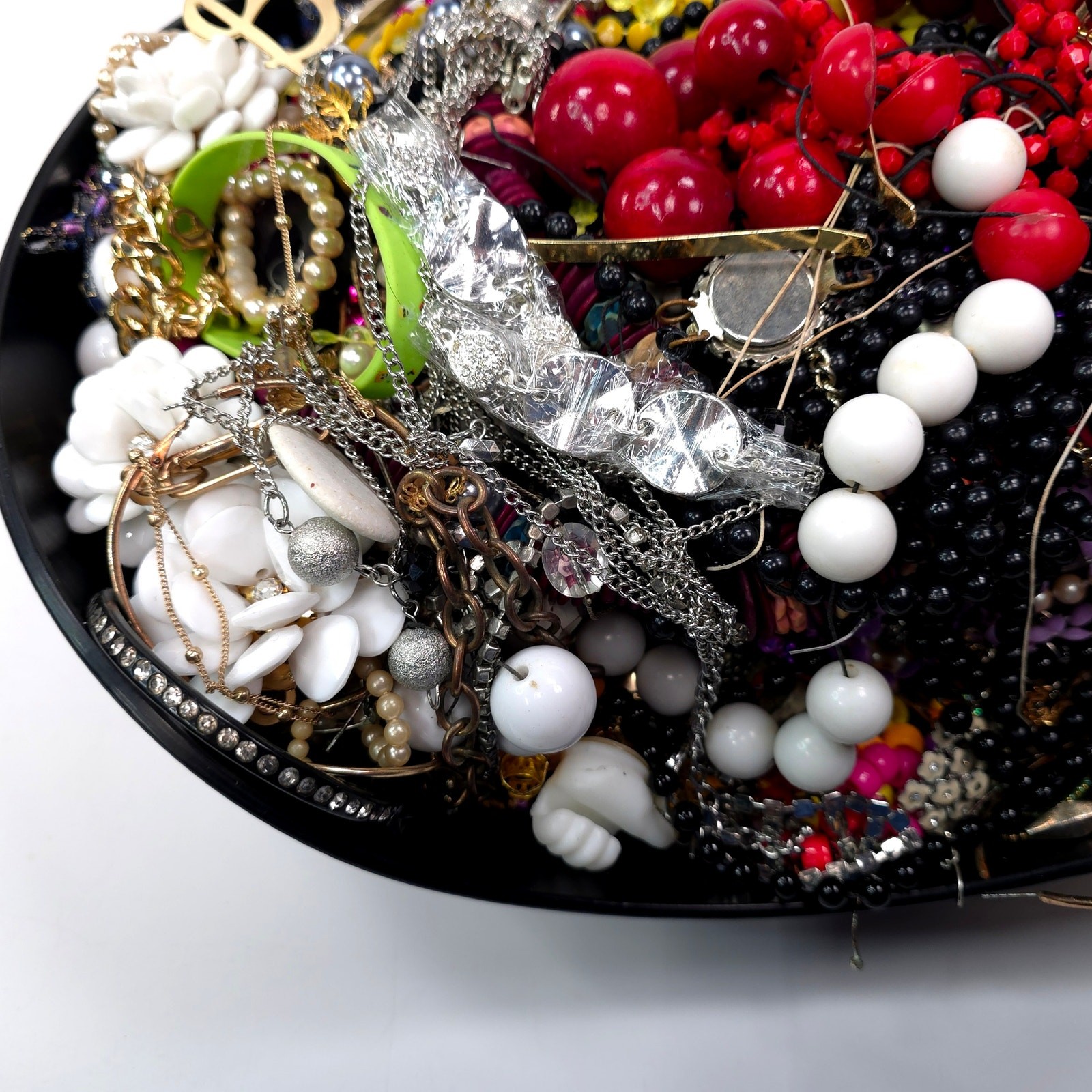 10 lb Vintage to Now Mixed Jewelry Lot Costume Craft Repair Junk Resale J45