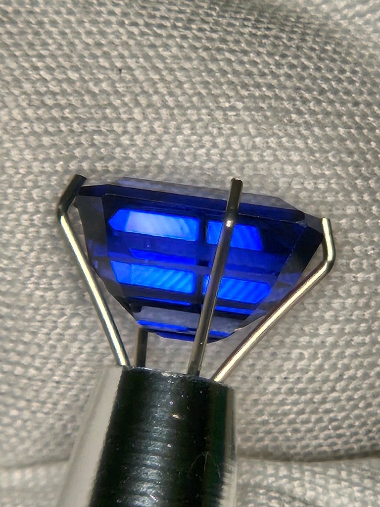 2.80ct Synthetic Blue Spinel Emerald Cut Cobalt Blue Lab-Created Loose Gem