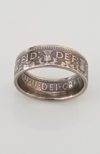 United Kingdom Coin Ring | Coin Ring Scotland | Handmade Ring | Travel Ring | Un