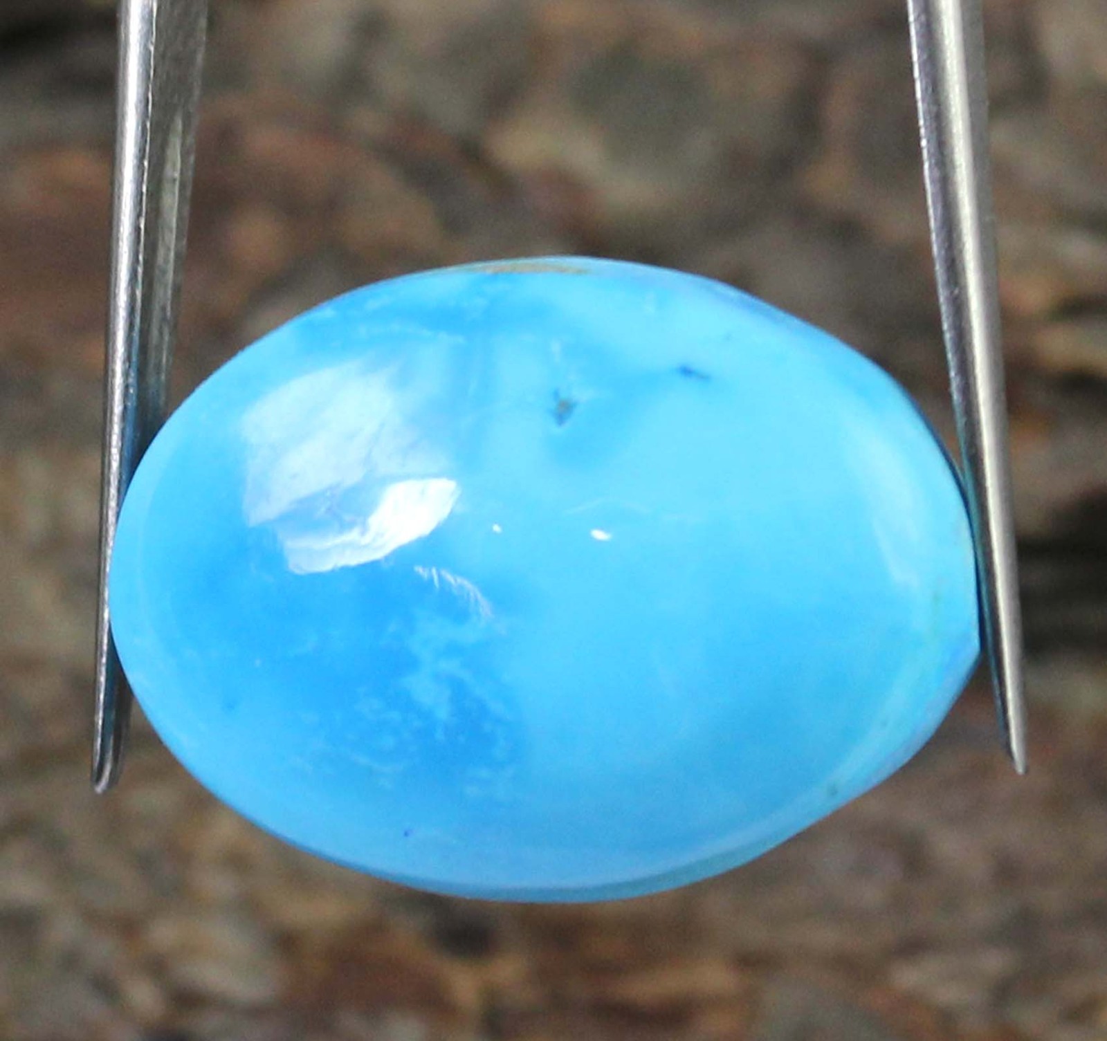 Blue Turquoise 21.25 Ct Natural Oval Shape Gemstone Certified T22248