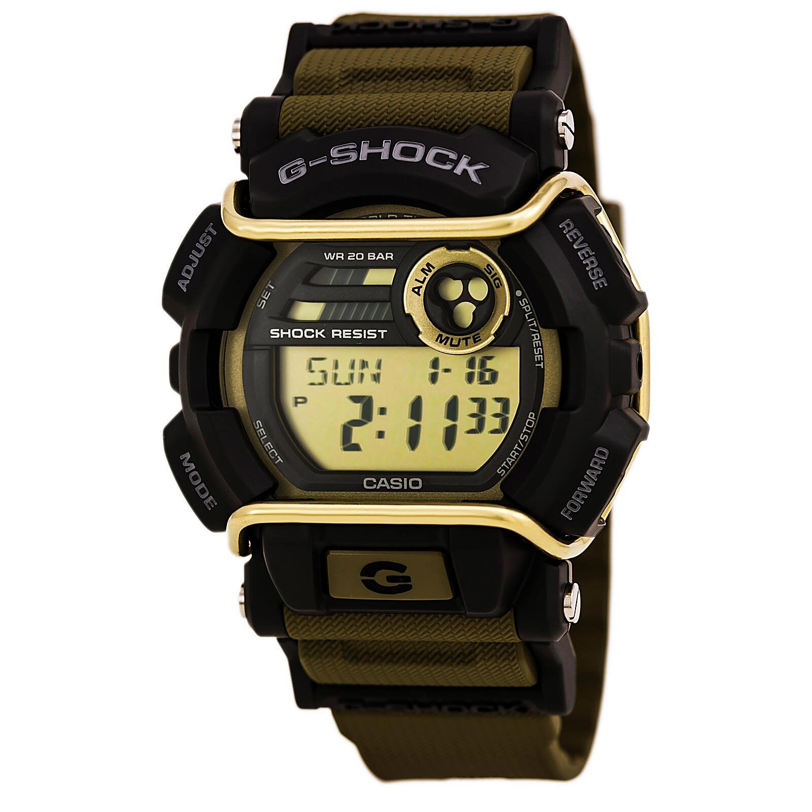 Casio GD400-9 Gent’s Digital Grey Dial Khaki Resin Band Dive Watch