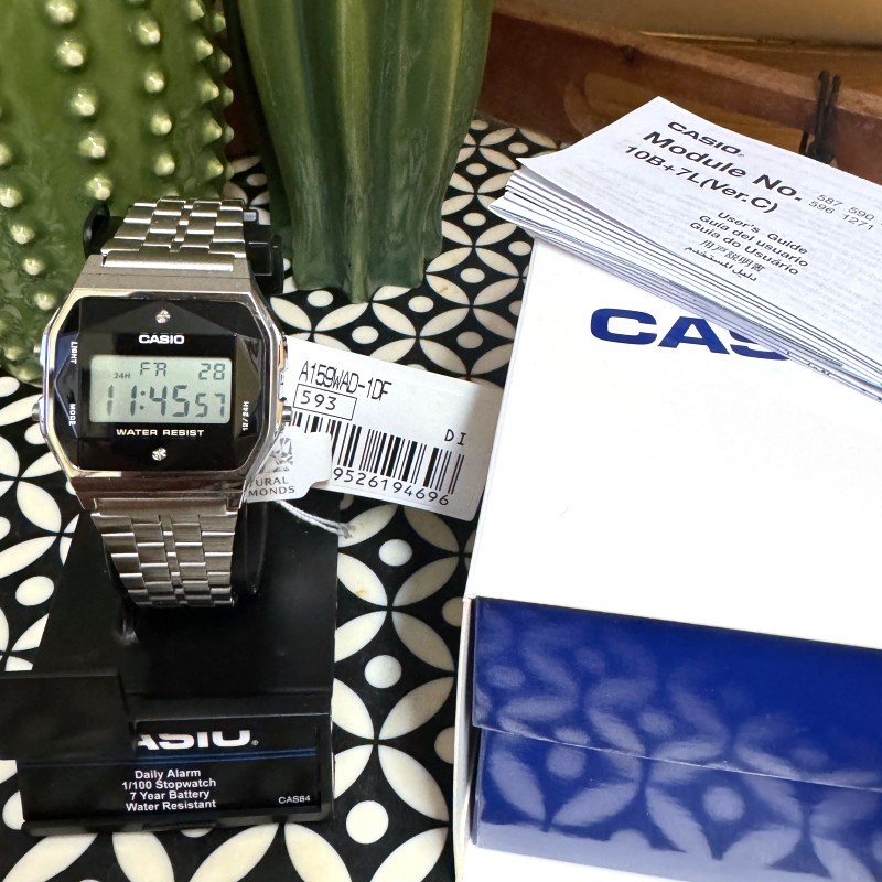 CASIO A159WAD-1D Diamond Series Digital Watch
