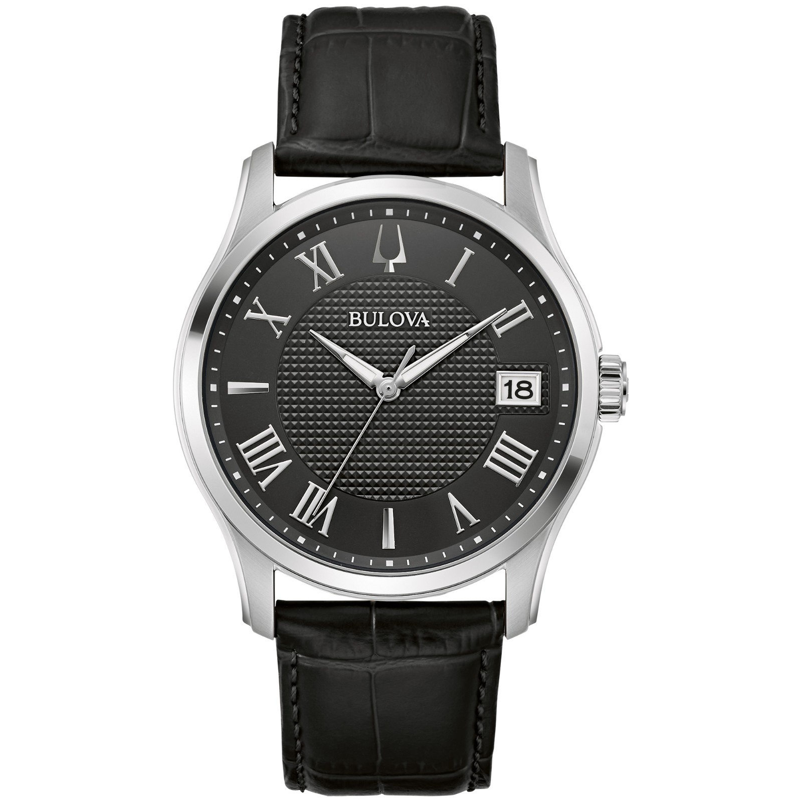 Bulova Men’s Wilton Date Indicator Black Quartz Watch 41MM 96B390