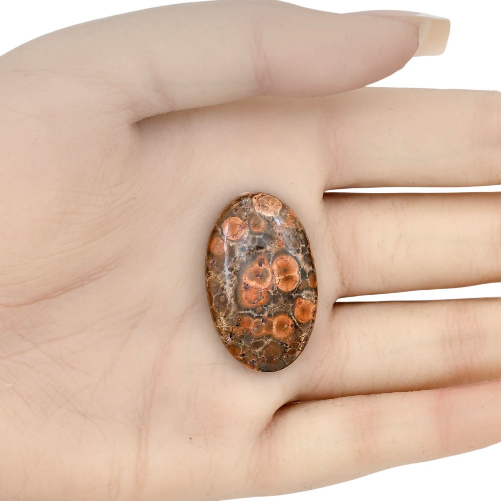 Natural Poppy Jasper 32.1x20x6 mm Oval Shape Polished Loose Gemstone LS02989-49