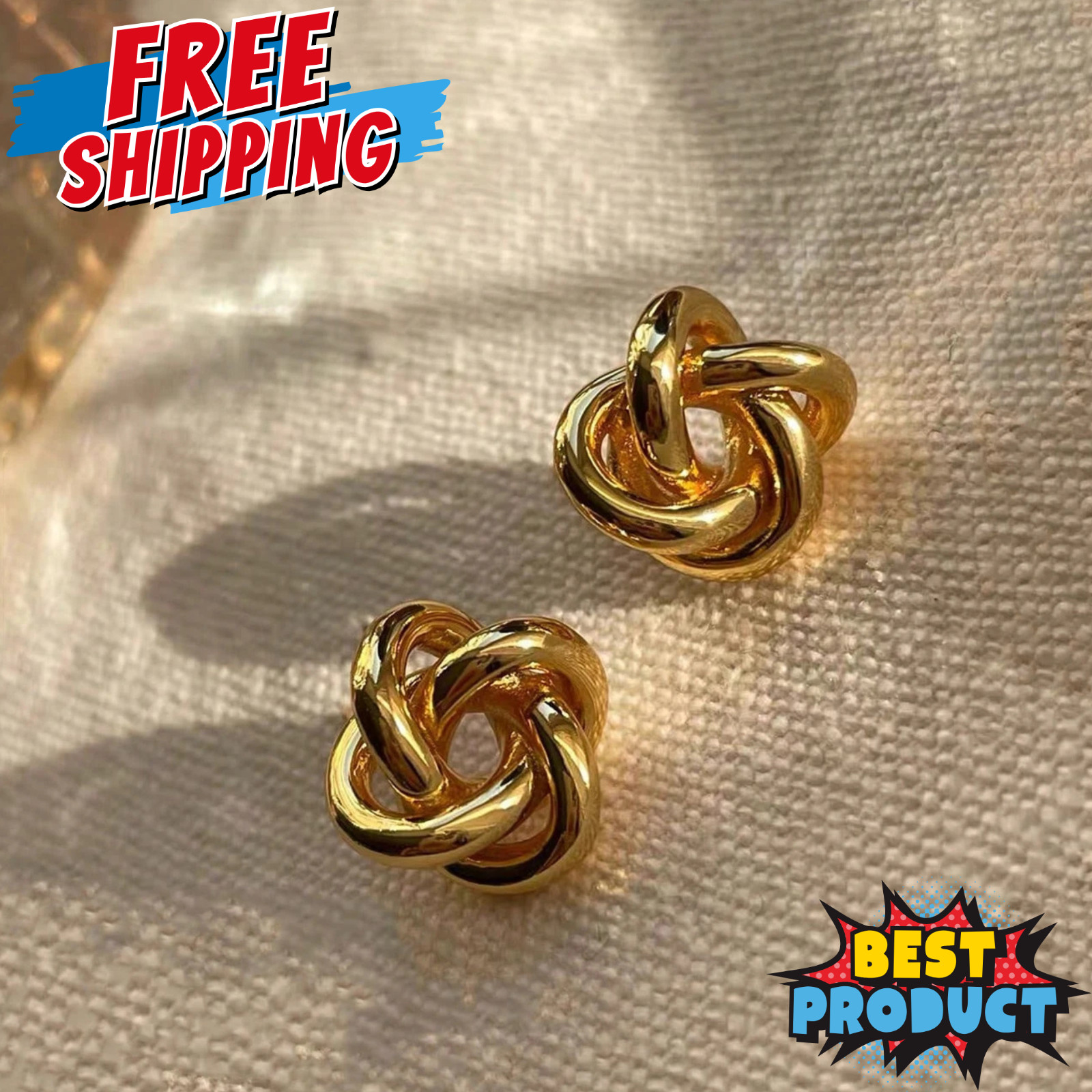 1Pair Braided Earrings Minimalist Airy Braided Design Earrings for women US