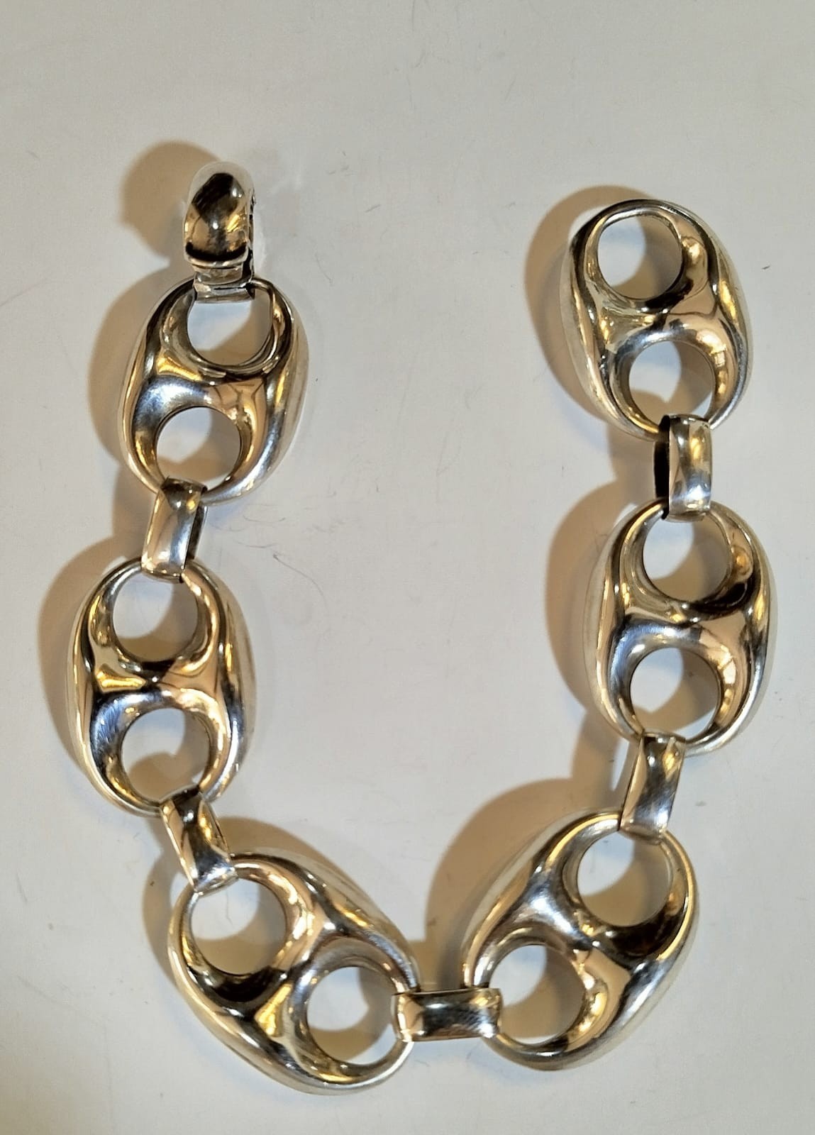 Vintage Gucci-style sterling silver link bracelet (900)