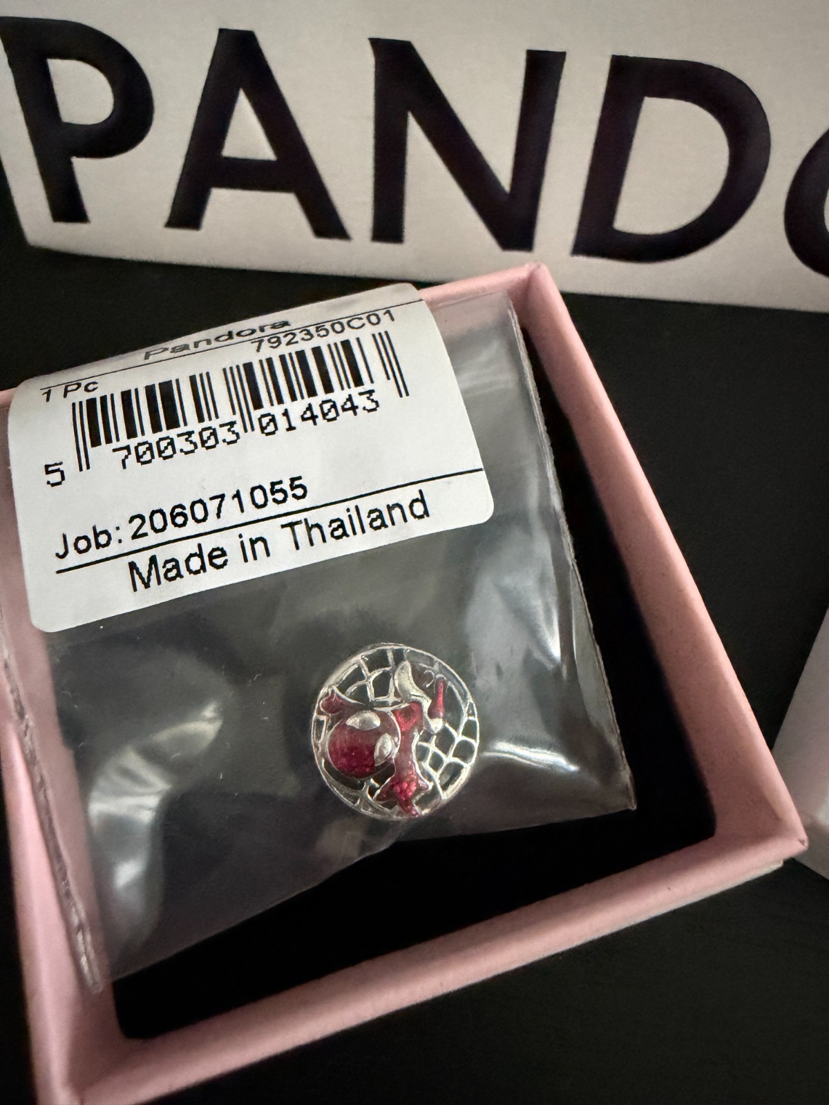 Authentic Pandora Marvel Spider-Man Soaring City Charm Sterling Silver New w Box