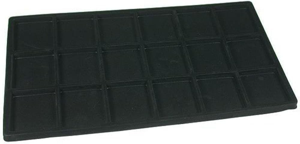 RJ Displays Black Pocket Watch Display Case Storage Box for 18 Pocket Watches, J