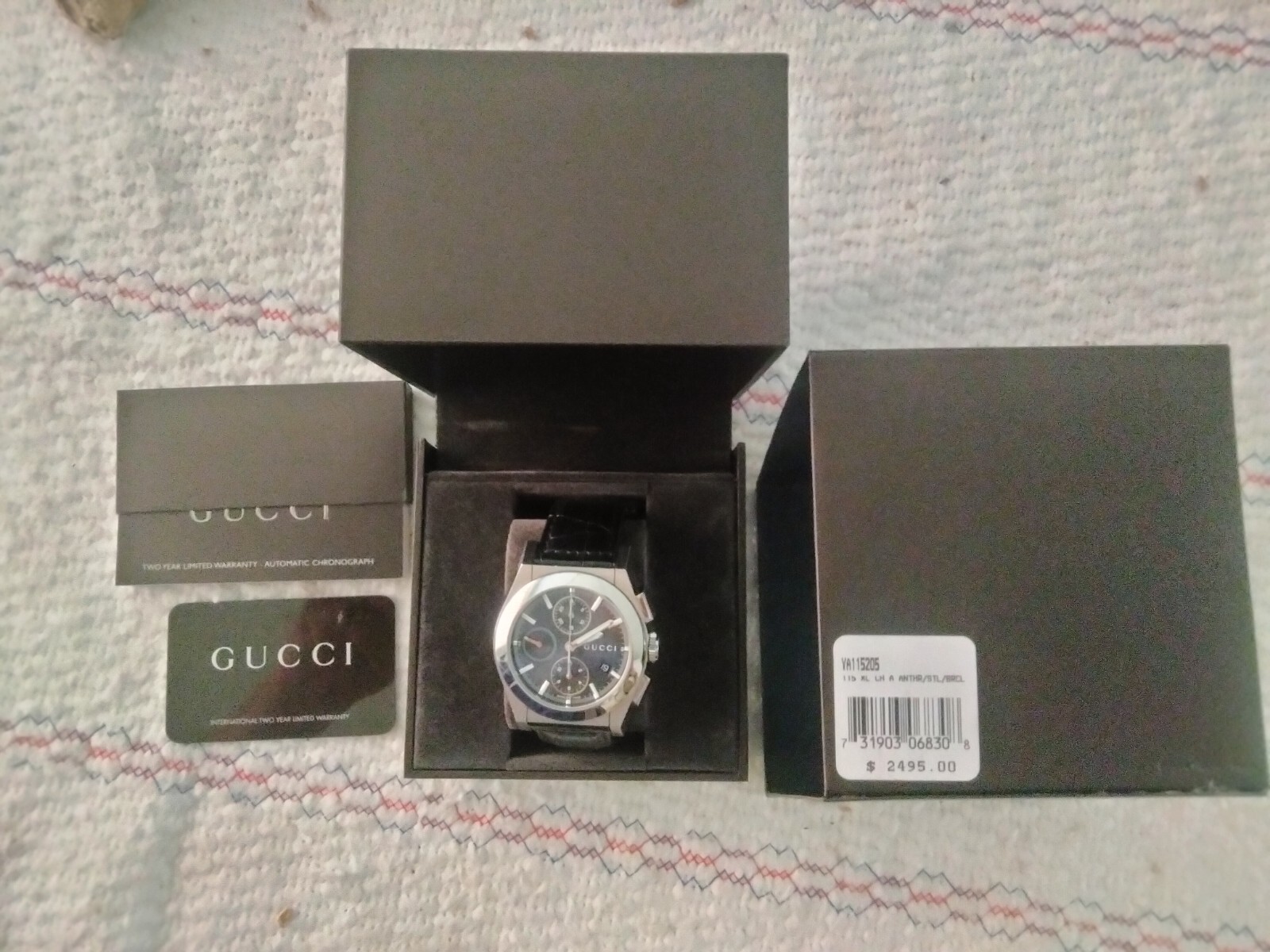Gucci Pantheon 115.2 Men Automatic 44 mm Chronograph YA115205 Watch $2495