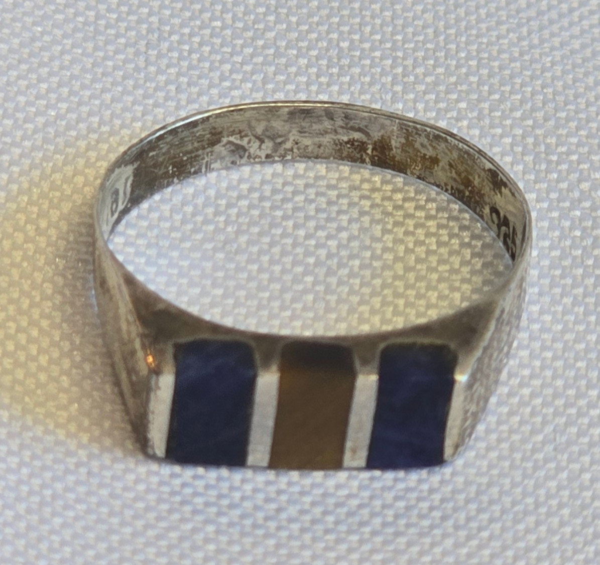 Sterling Silver Ring 3.29g Fine Jewelry Size 8.25 Band Multicolor Stones *READ*