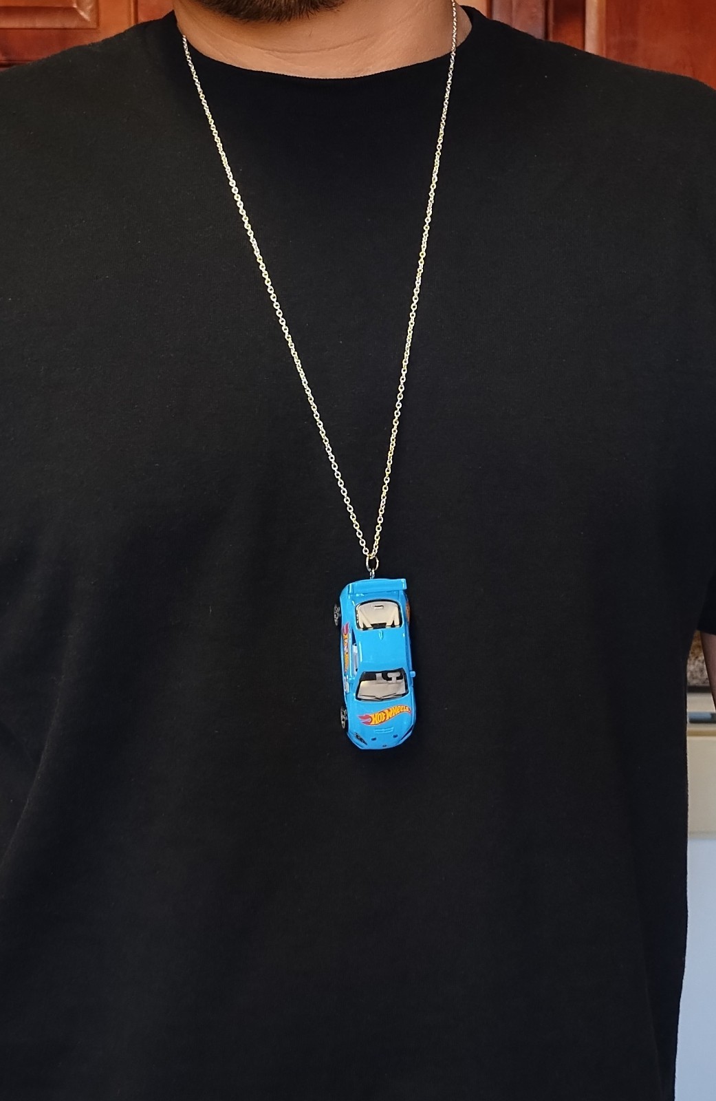 Hot Wheels Necklace Made by Accessories MG On Silver Chain